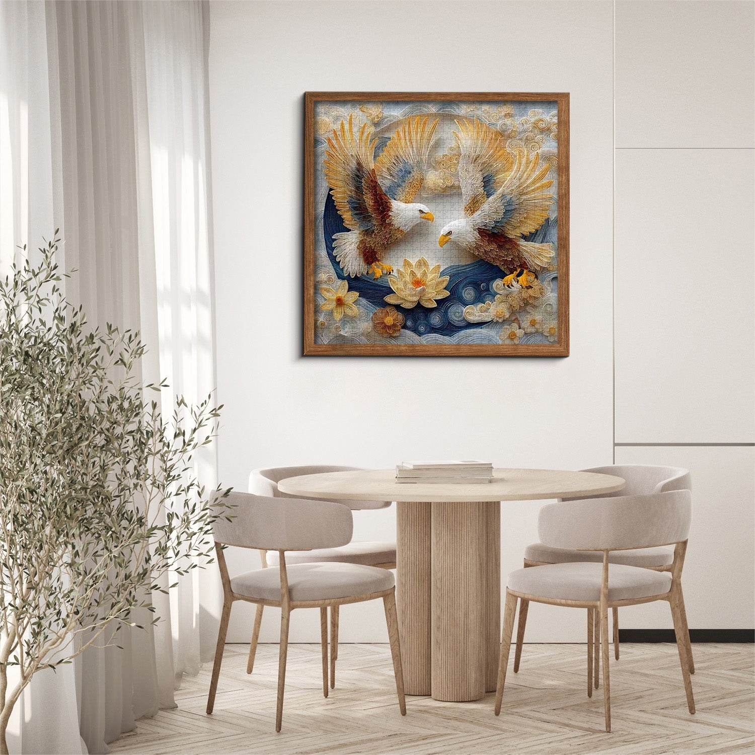 Quilled Twin Eagles Jigsaw Puzzle 1000 Pieces