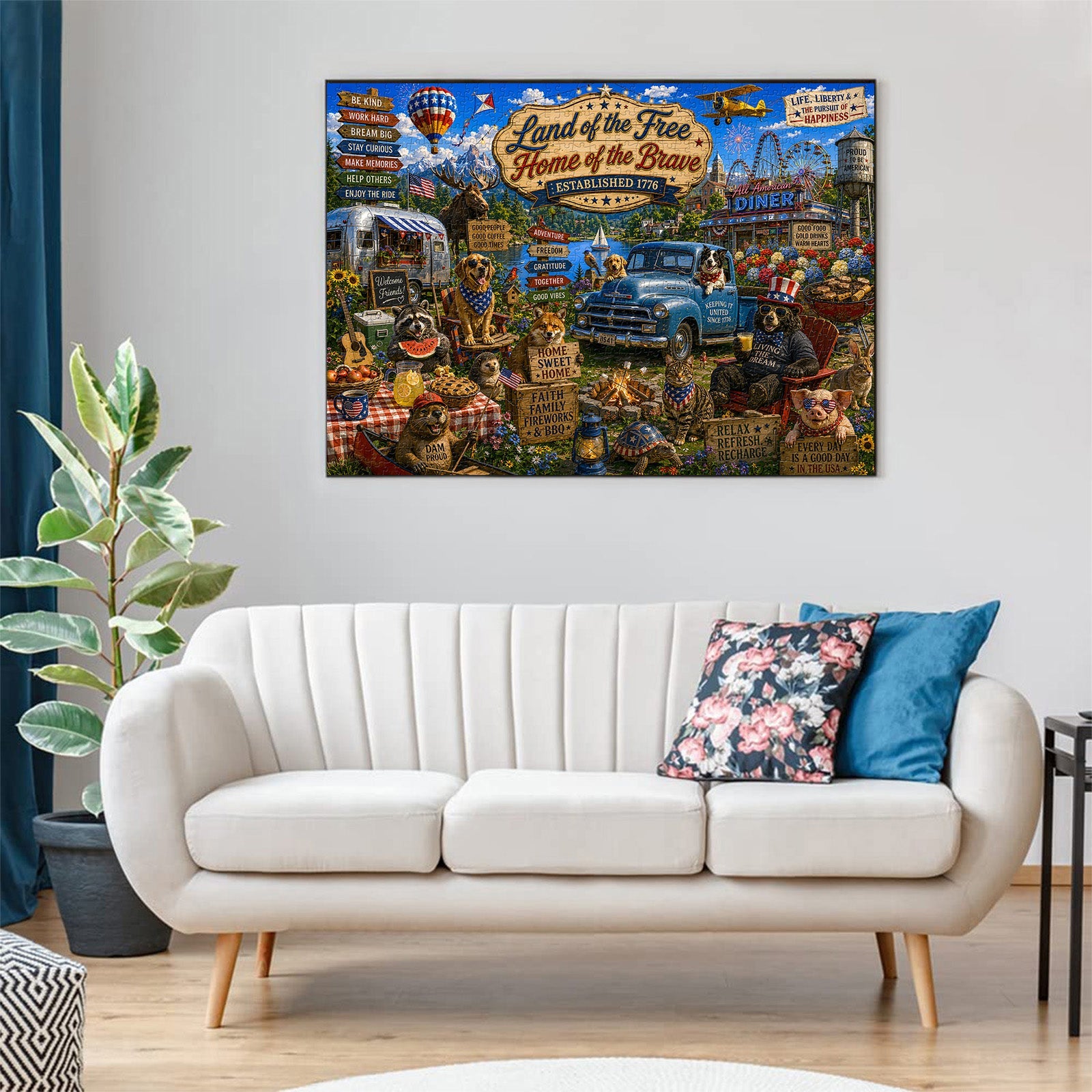 Puzzle La Terra dei Gratuiti, 1000 Pezzi