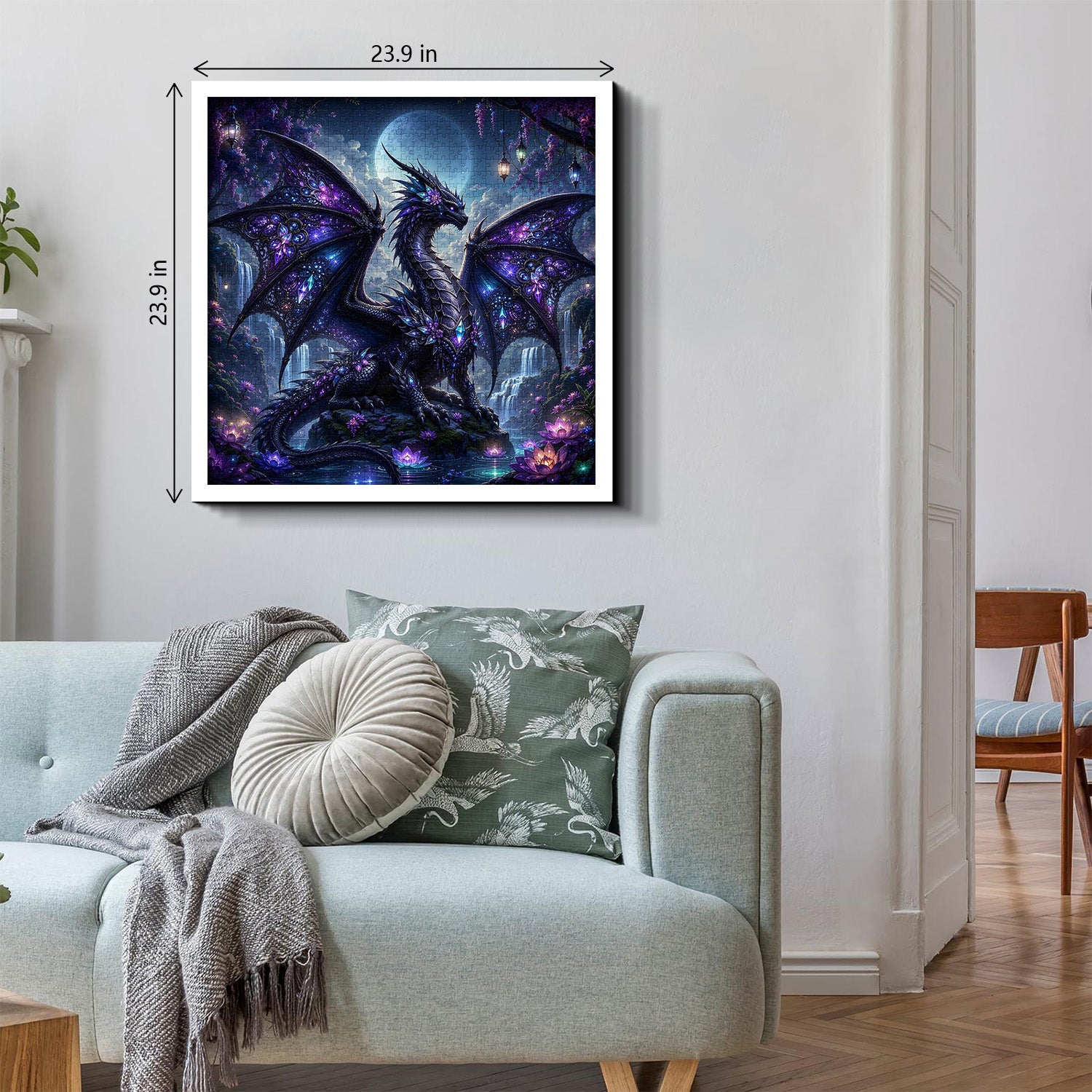 Puzzle Drago Fantasy Viola 1000 Pezzi