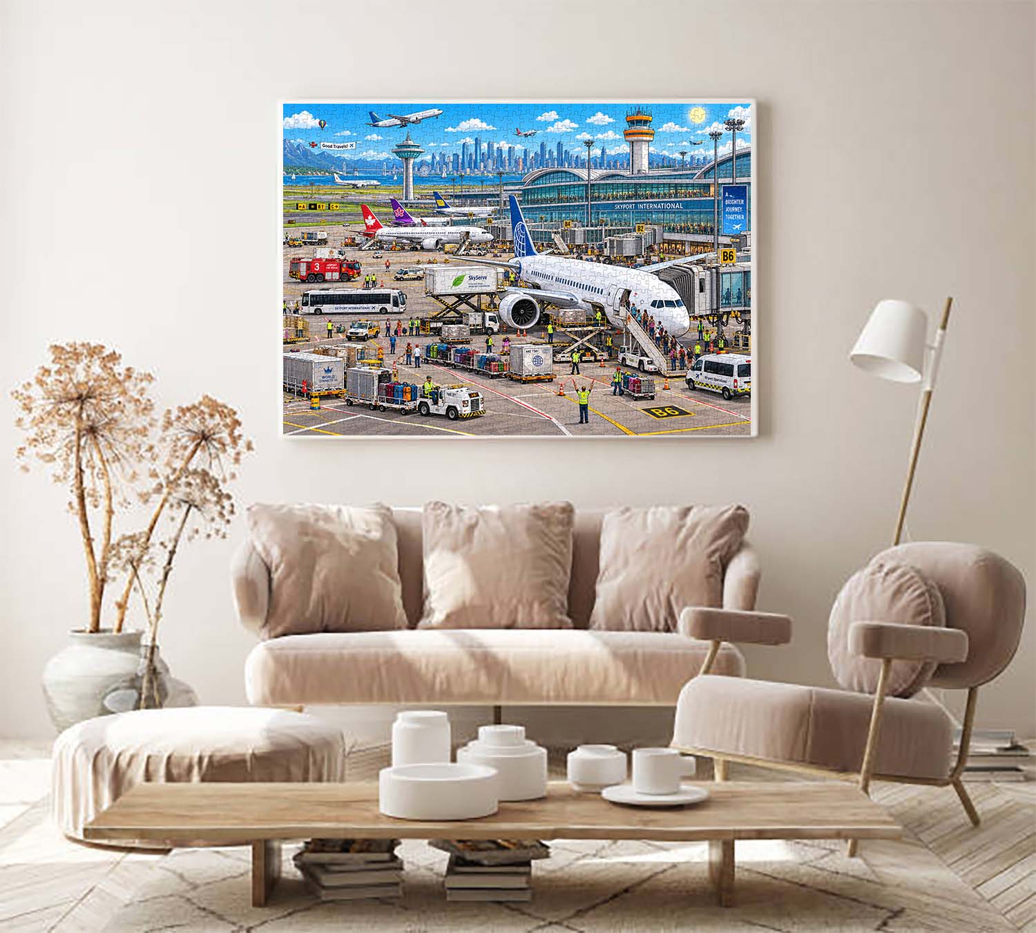 Airport Bustle Jigsaw Puzzle 1000 Pieces