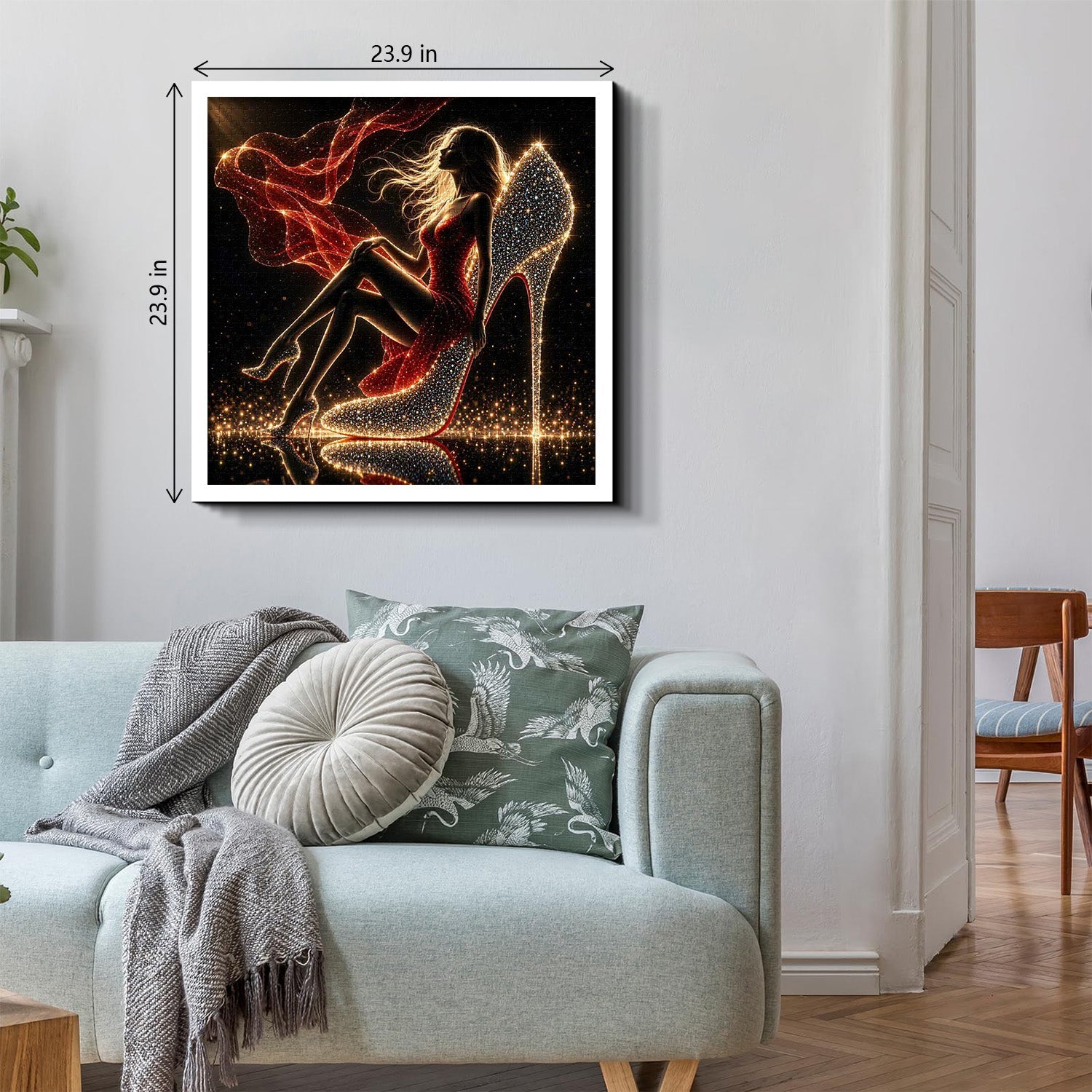 Puzzle rosso e scintillante notturno da 1000 pezzi