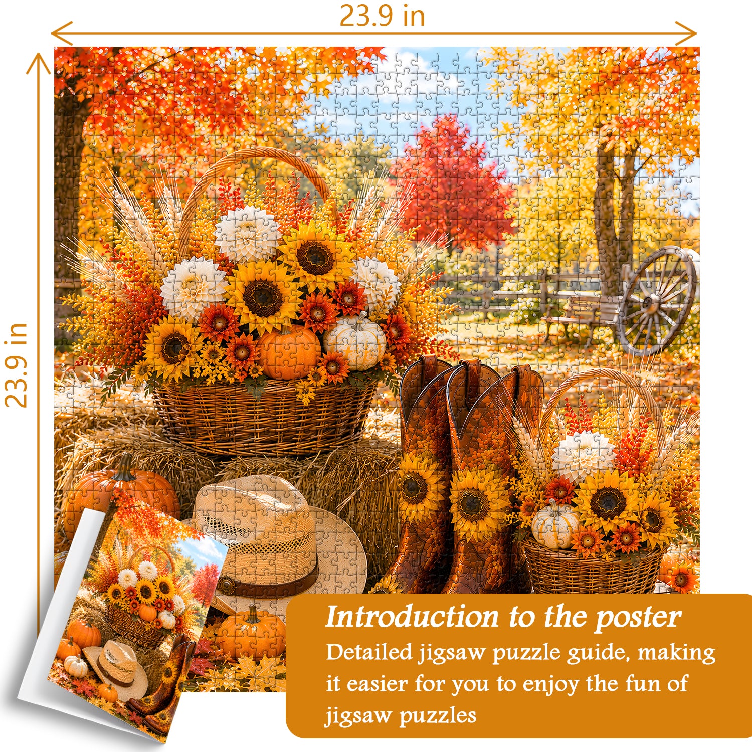 Golden Fall Market Jigsaw Puzzle 1000 Pieces