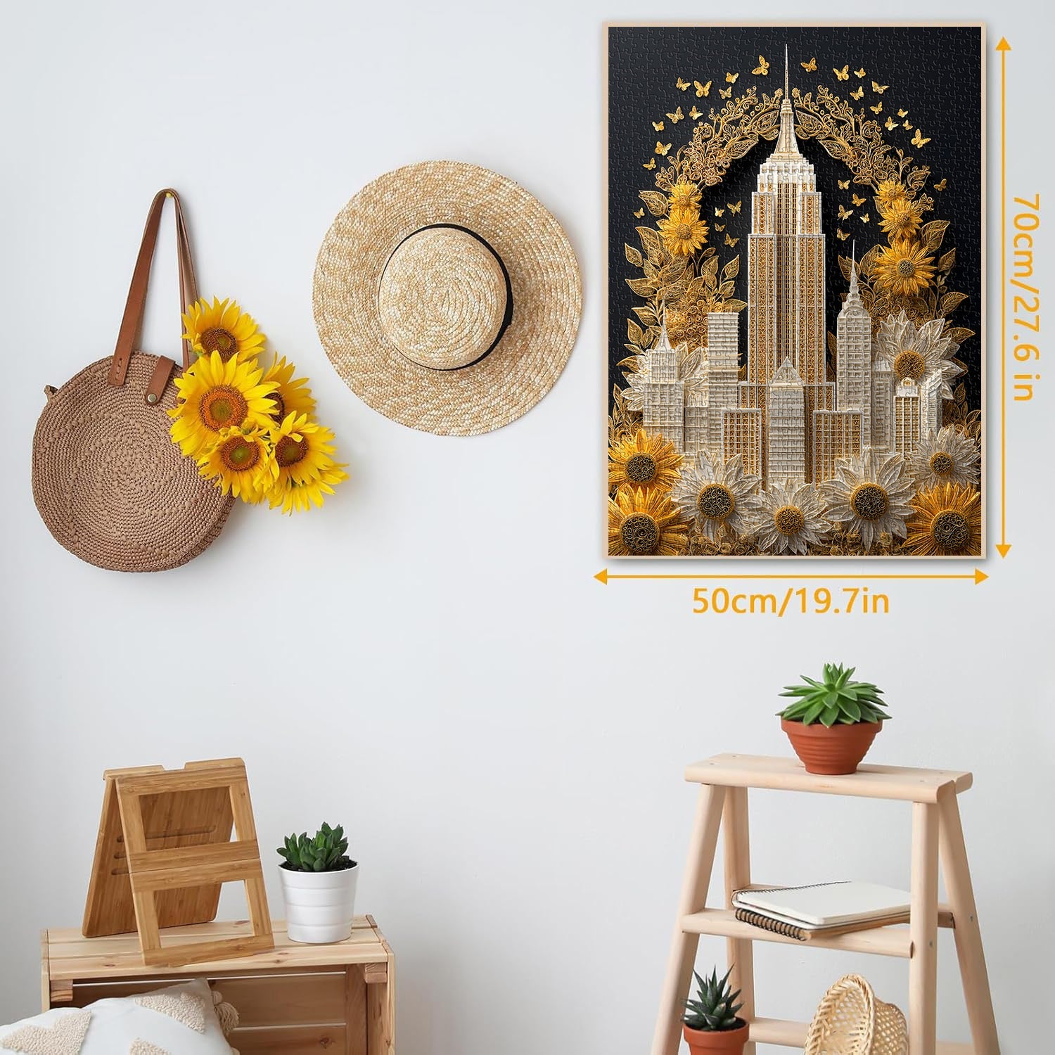 Sunflower Cityscape Jigsaw Puzzle 1000 Pieces