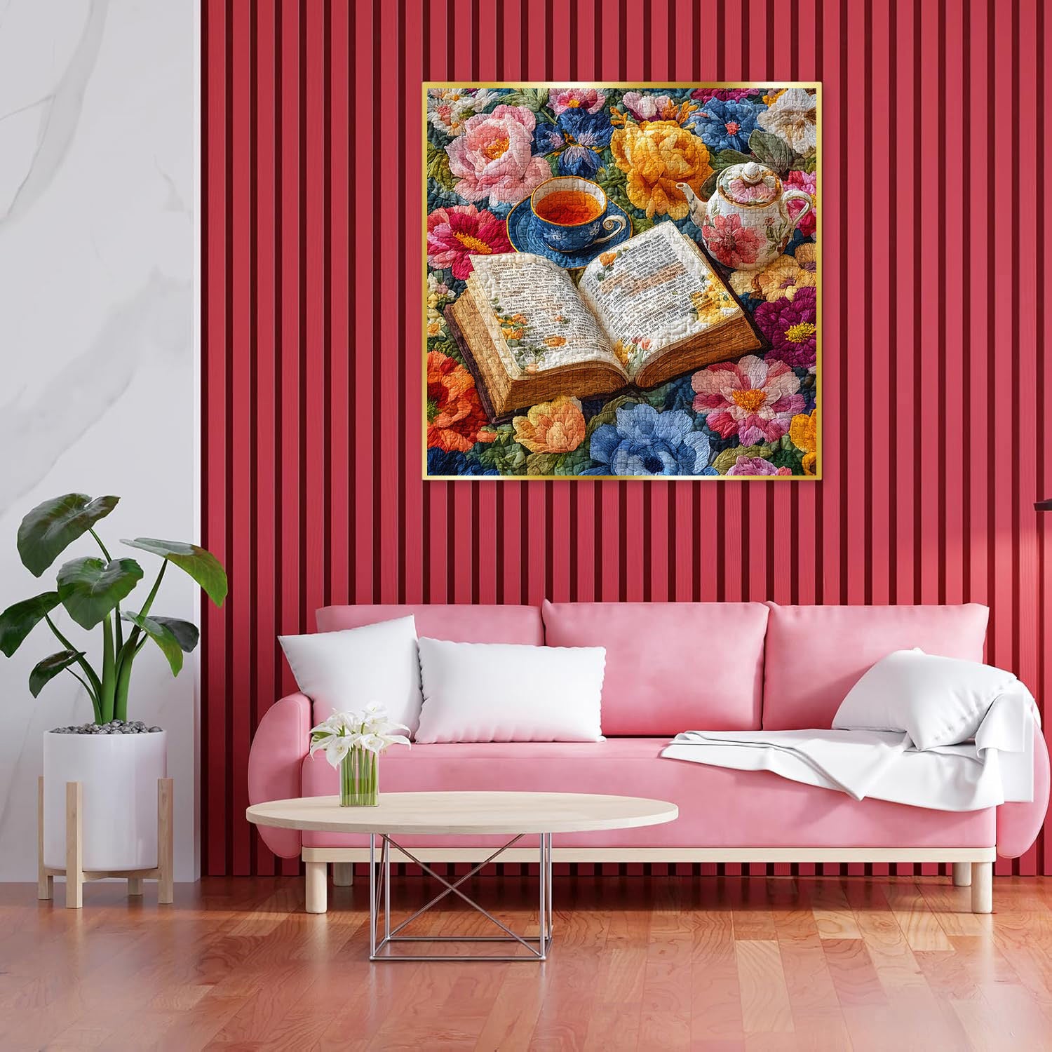 Floral Tea Reading Jigsaw Puzzle 1000 Pieces