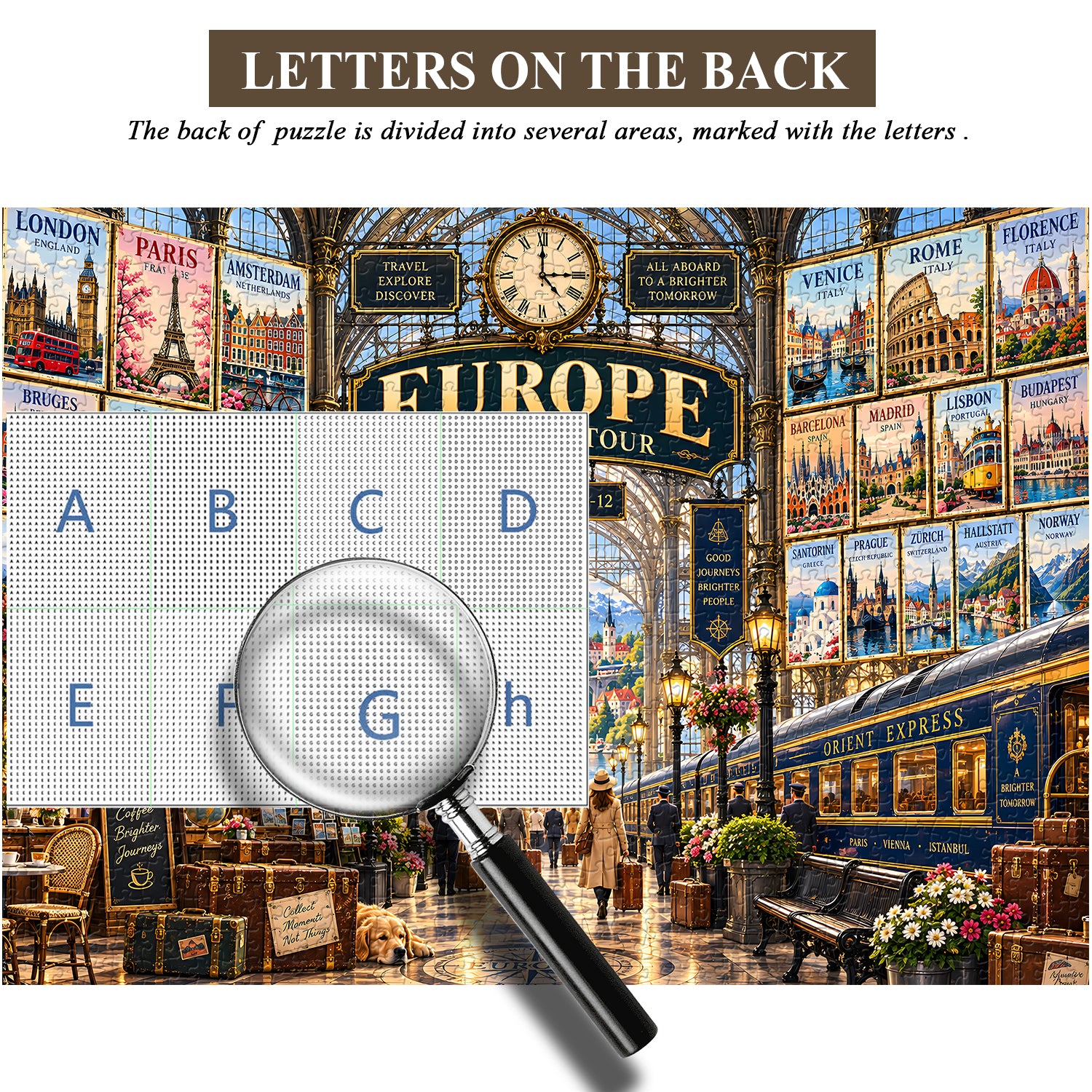 Europe Travel Adventure Jigsaw Puzzle 1000 Pieces