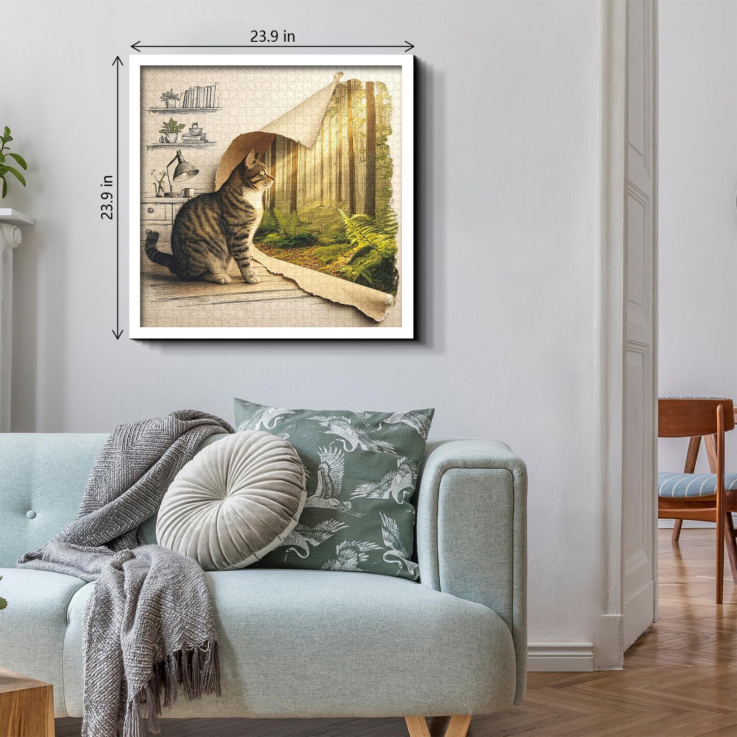 Das erforschende Katzenpuzzle 1000 Teile