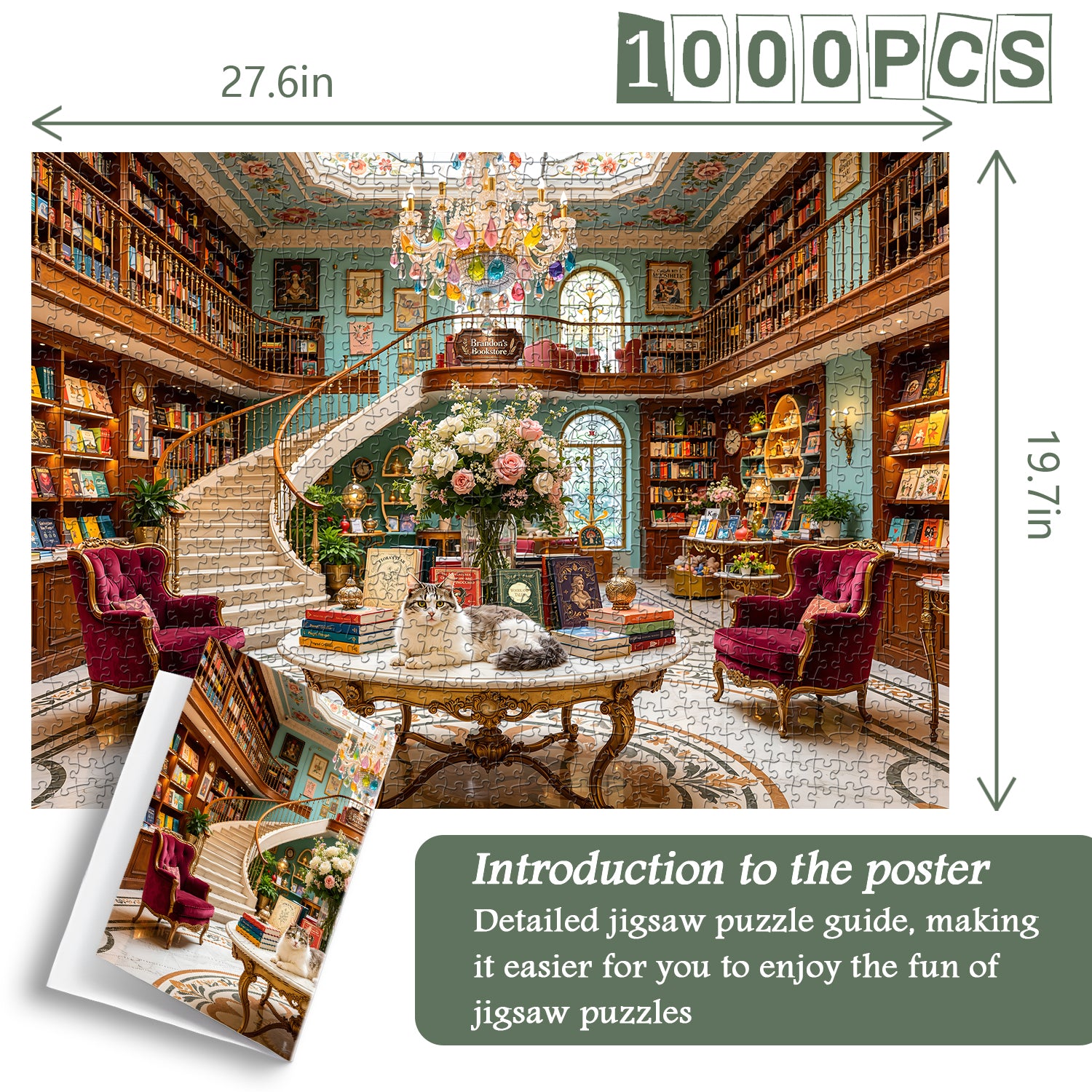 Brandon's Bookstore Jigsaw Puzzle 1000 Pieces