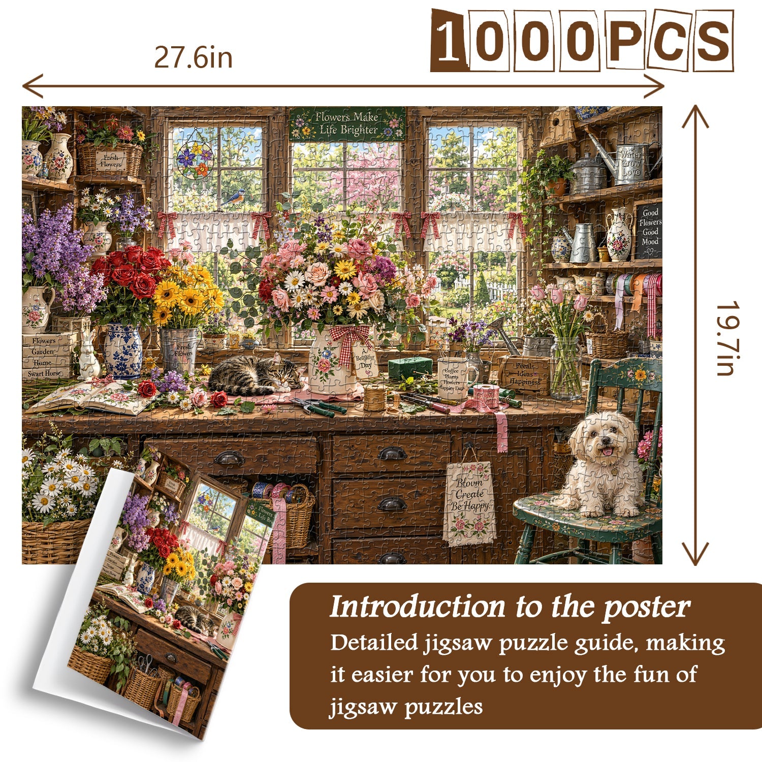 Cozy Floral Studio Jigsaw Puzzle 1000 Piece