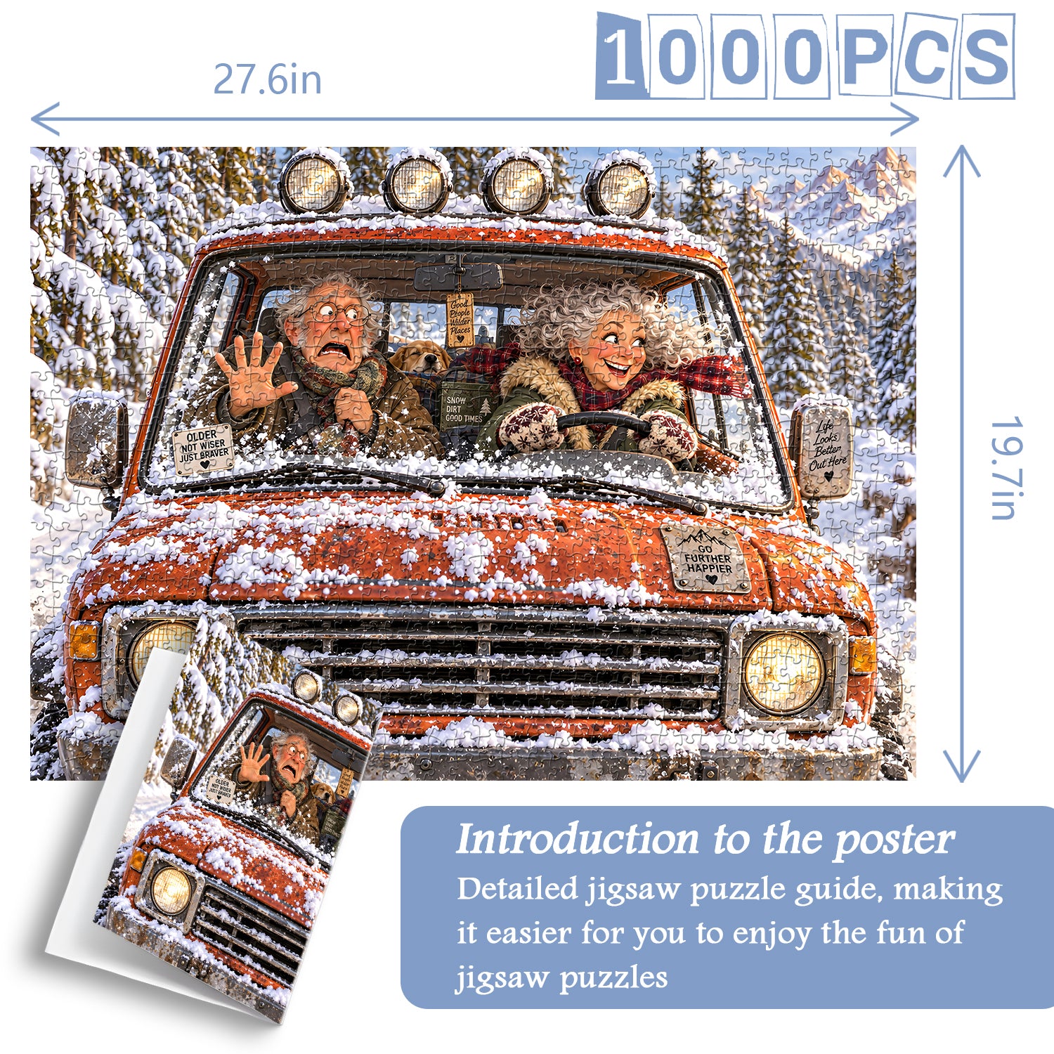 Crazy Winter Drive Jigsaw Puzzle 1000 Pieces