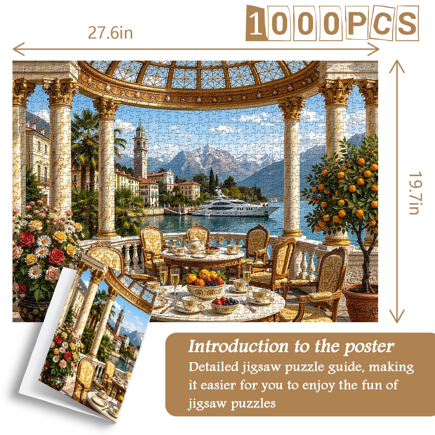 Puzzle con terrazza di lusso mediterranea, 1000 pezzi