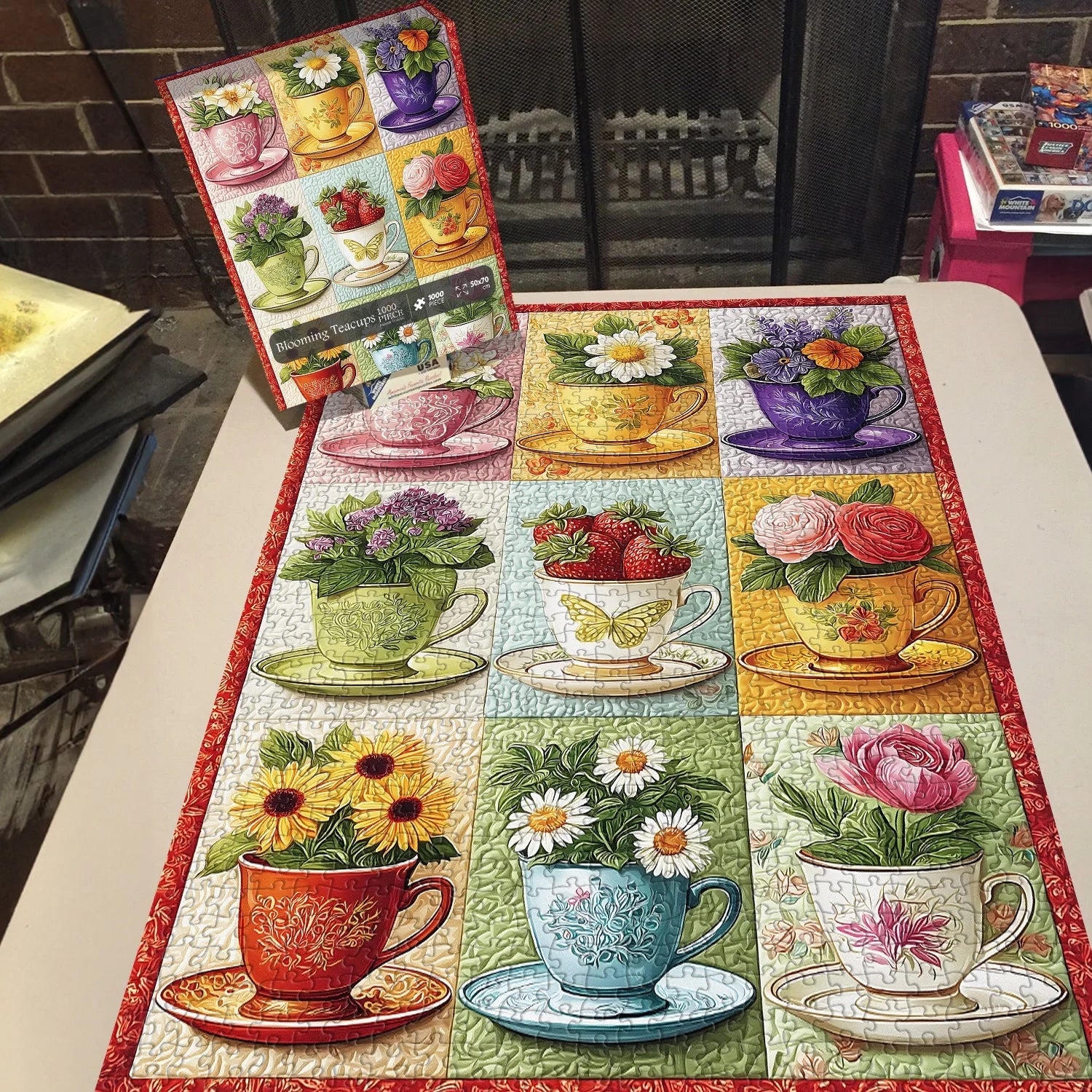 Blooming Teacups Jigsaw Puzzle 1000 Pieces