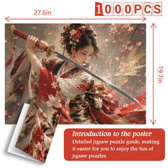 Sakura Katana Lady Jigsaw Puzzle 1000 Pieces