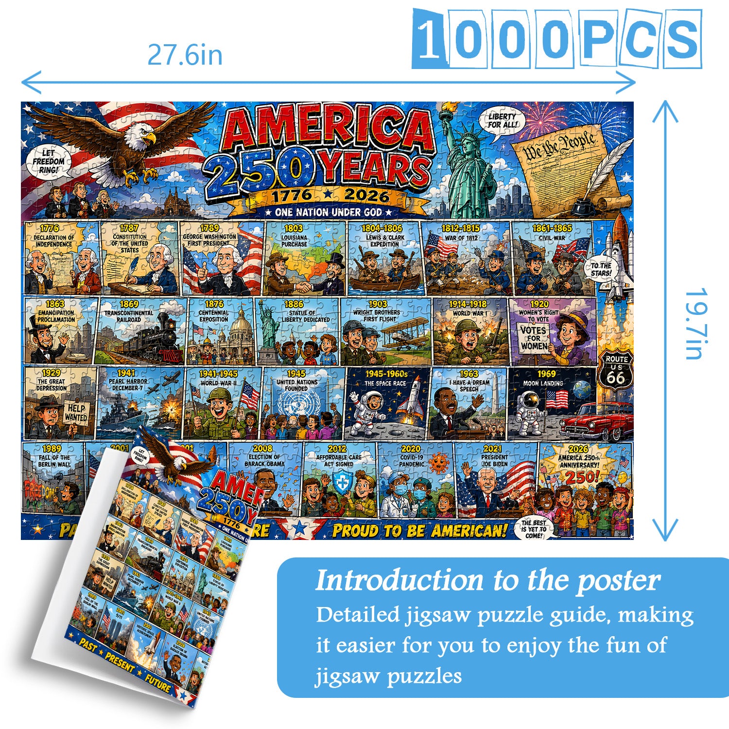 Puzzle America attraverso i secoli 1000 pezzi