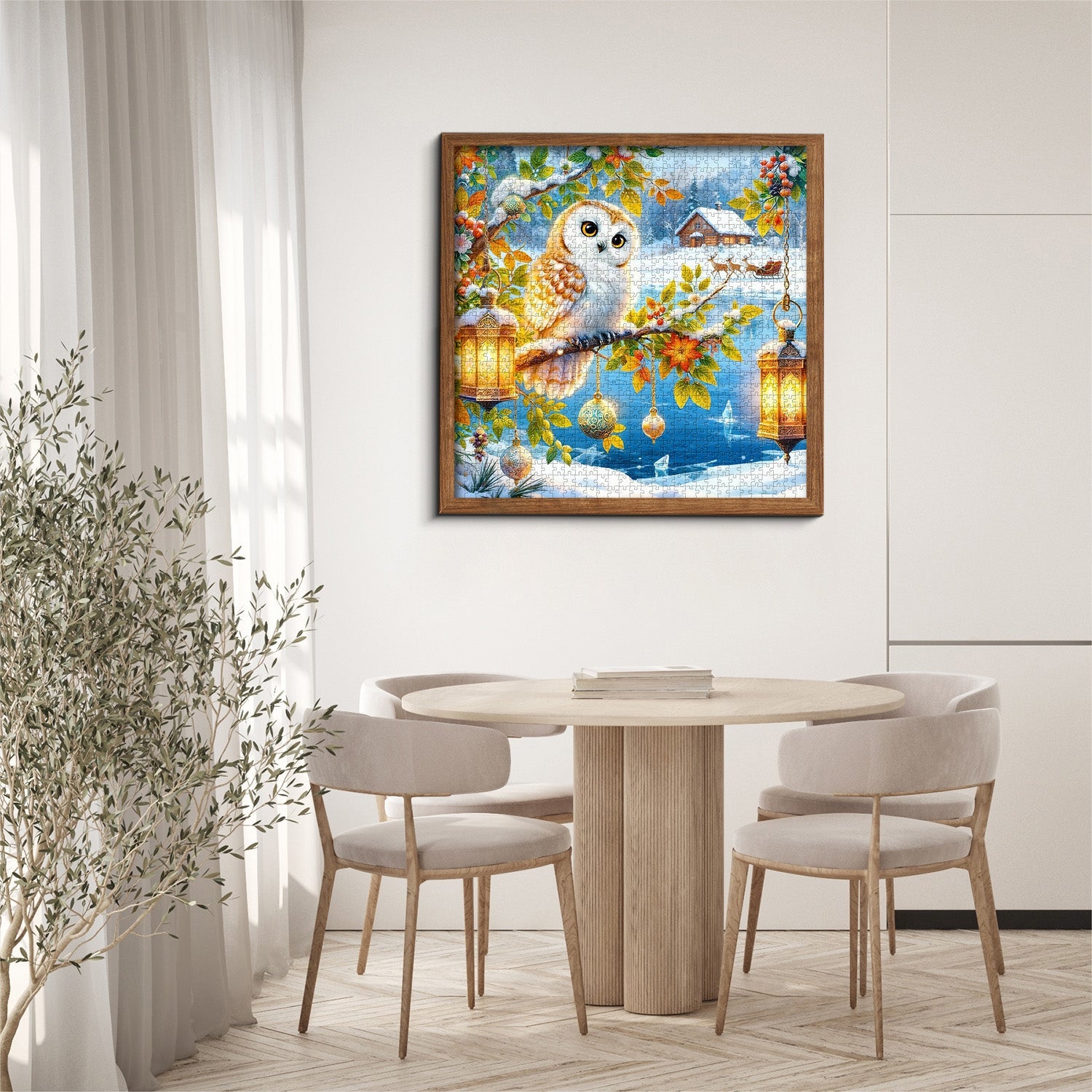 Yuletide Owl Haven Jigsaw Puzzle 1000 Pieces