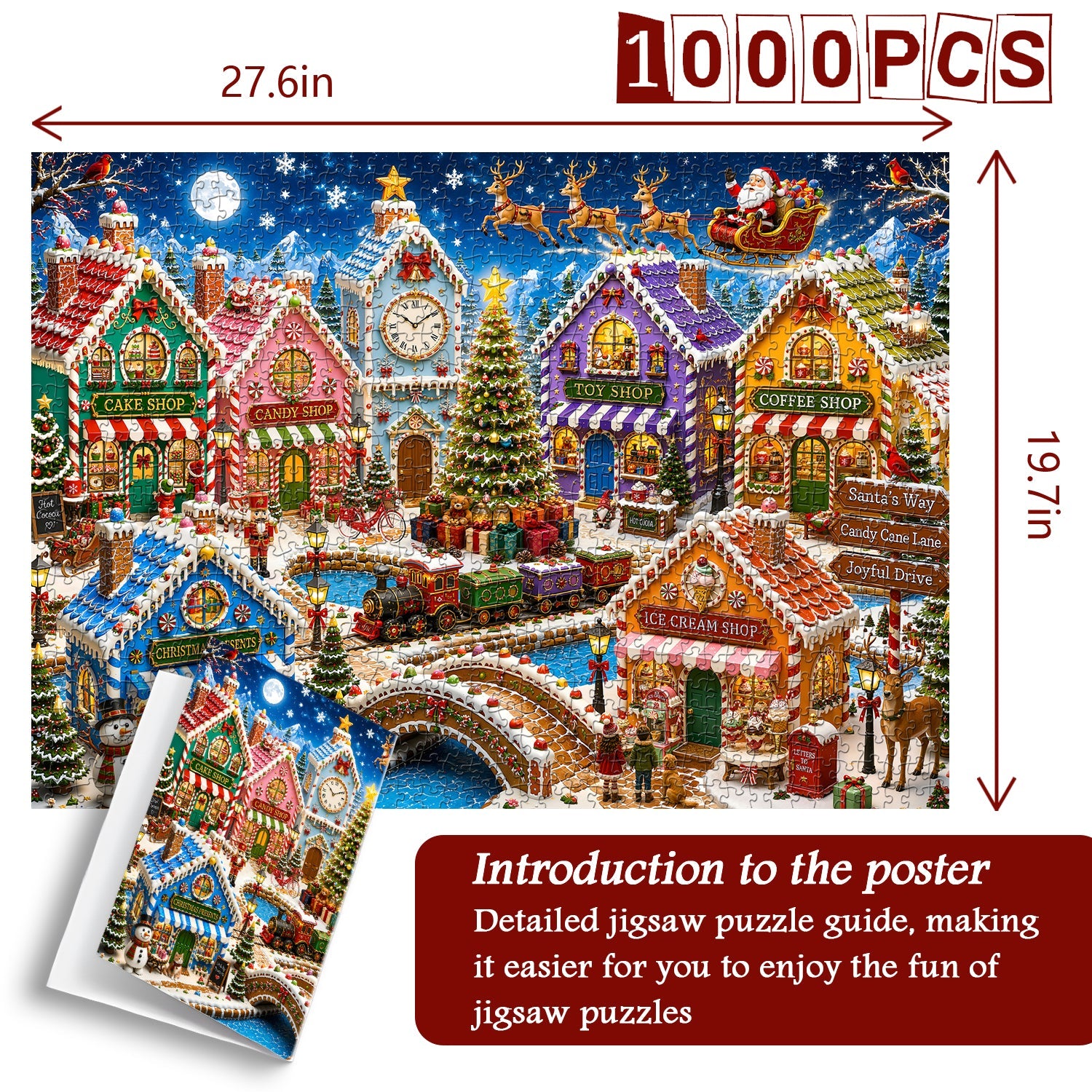 Puzzle della città di pan di zenzero da 1000 pezzi