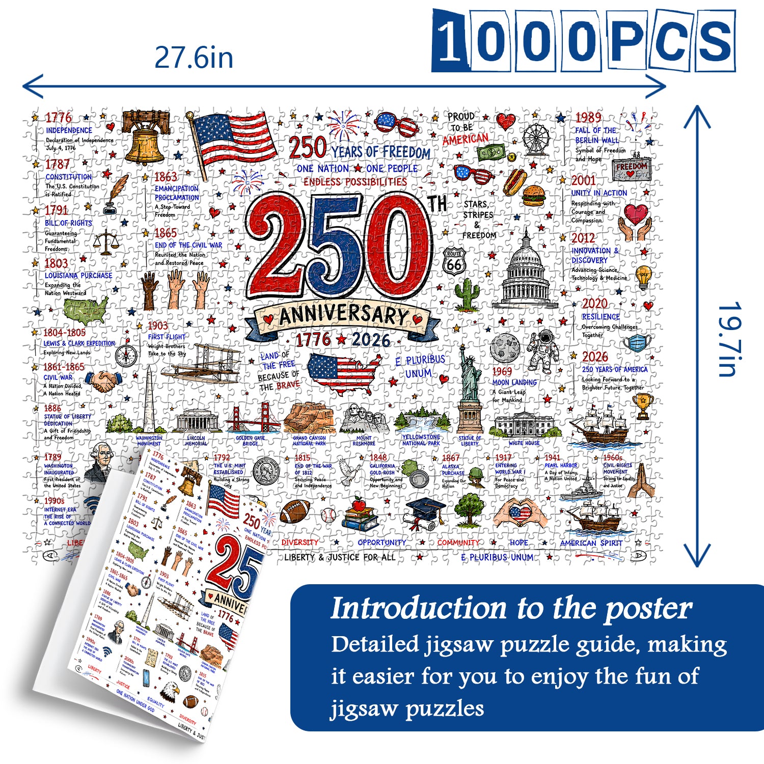 Puzzle dell'America Patriottica da 1000 pezzi