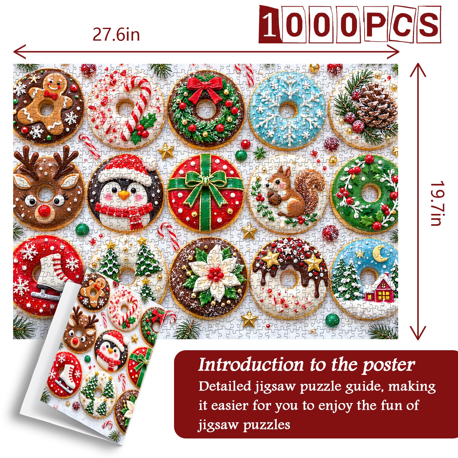 Christmas Donut Feast Jigsaw Puzzle 1000 Pieces