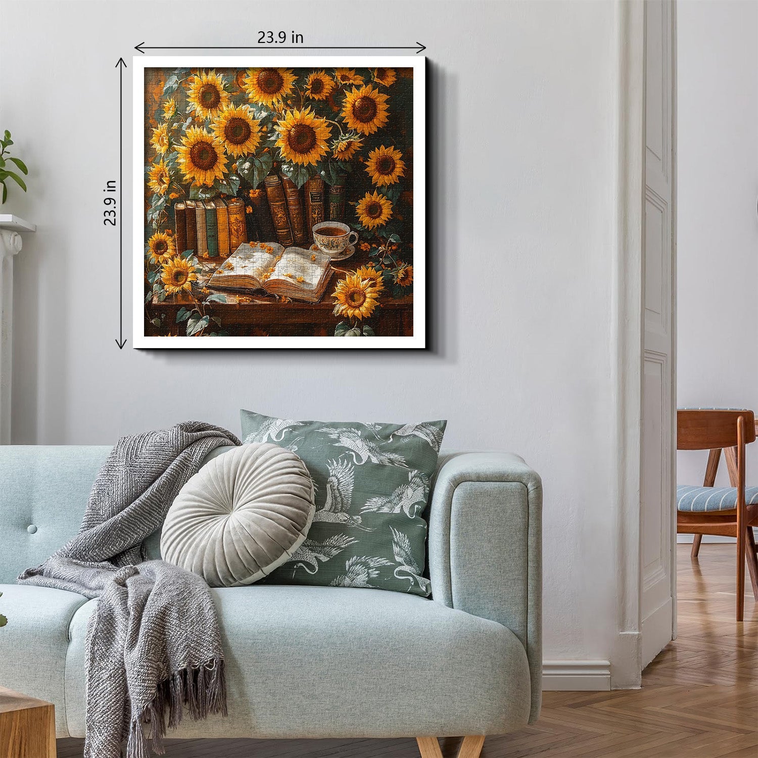 Puzzle Lecture parmi les tournesols 1000 pièces