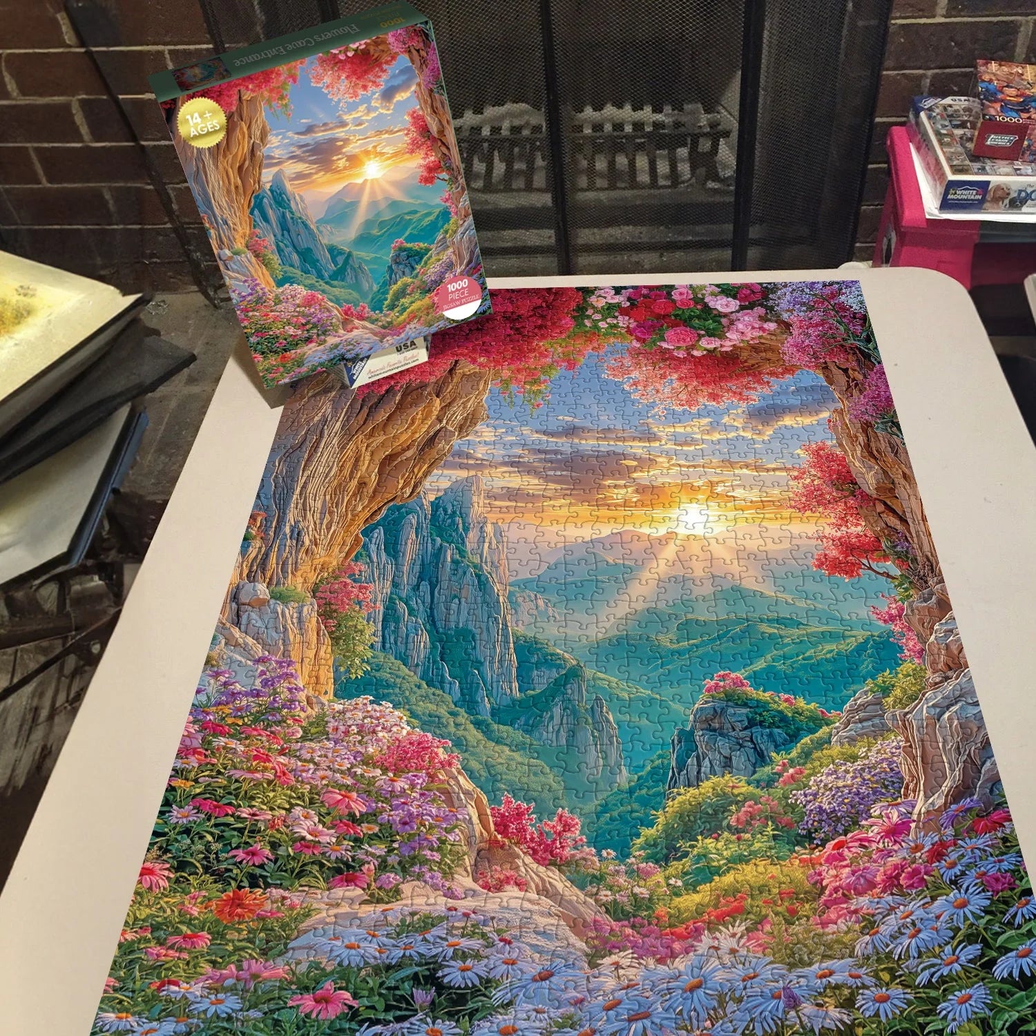Flowers Cave Entrance Jigsaw Puzzle 1000 Pieces