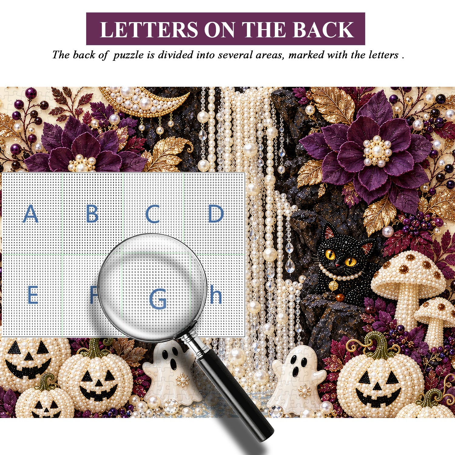 Halloween-Kunstpuzzle mit Perlen, 1000 Teile