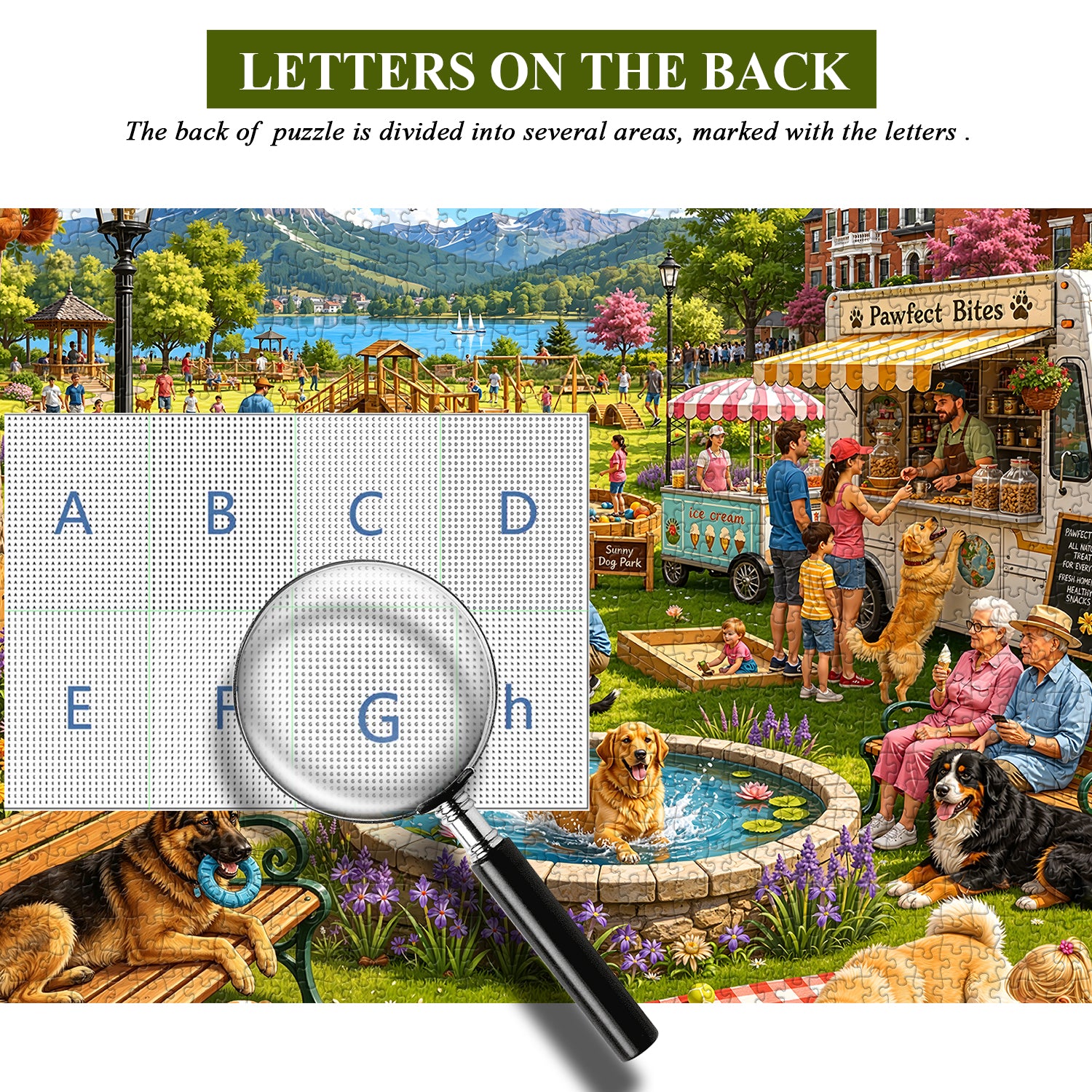 Sunny Dog Park Jigsaw Puzzle 1000 Pieces