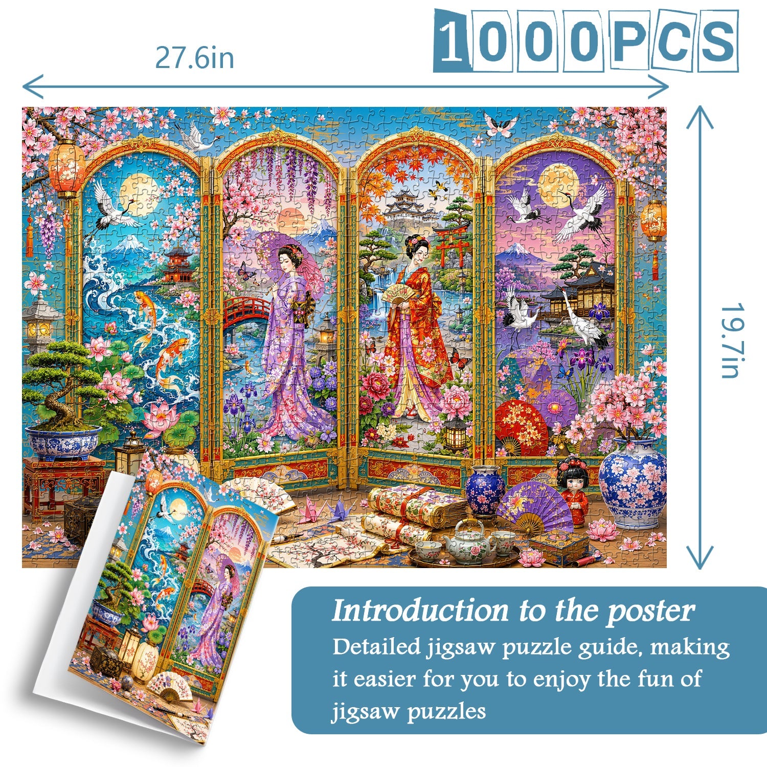 Puzzle con schermo artistico giapponese da 1000 pezzi