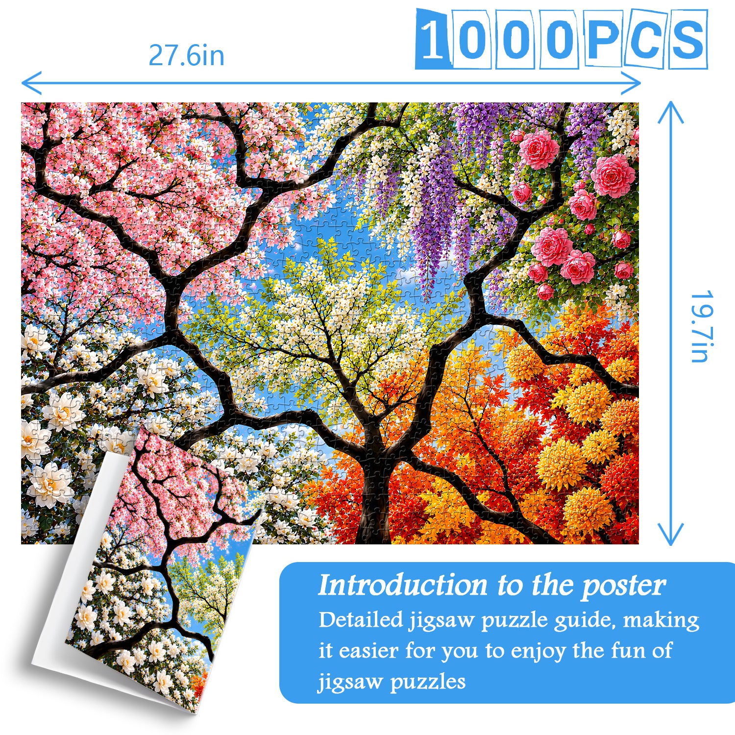 Four Seasons in Bloom Jigsaw Puzzle 1000 Pieces