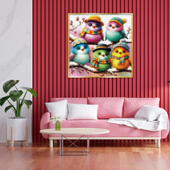 Colorful Hat Birds Jigsaw Puzzle 1000 Pieces