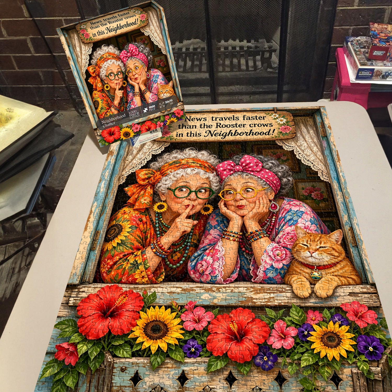 Neighborhood Chatter Jigsaw Puzzle 1000 Pieces