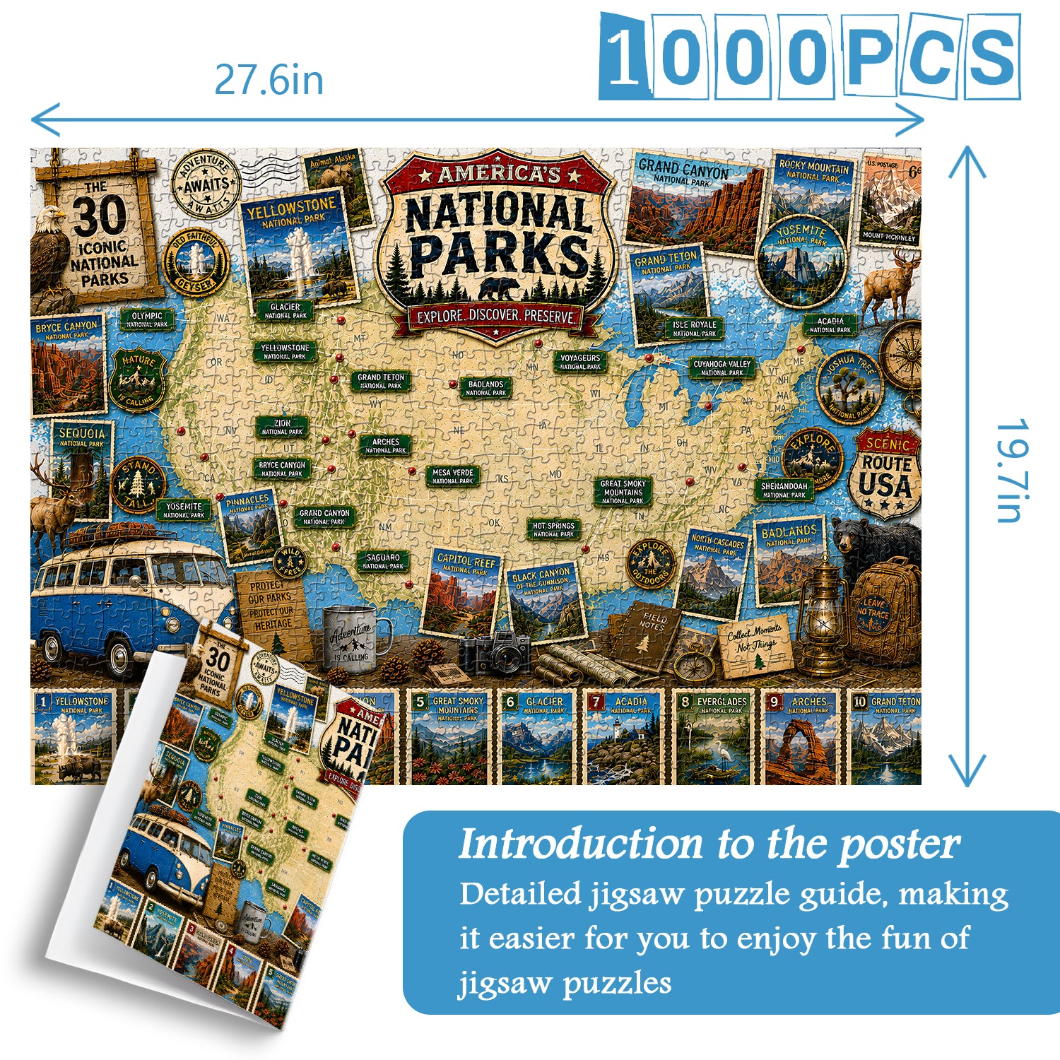 National Park Adventure Jigsaw Puzzle 1000 Pieces