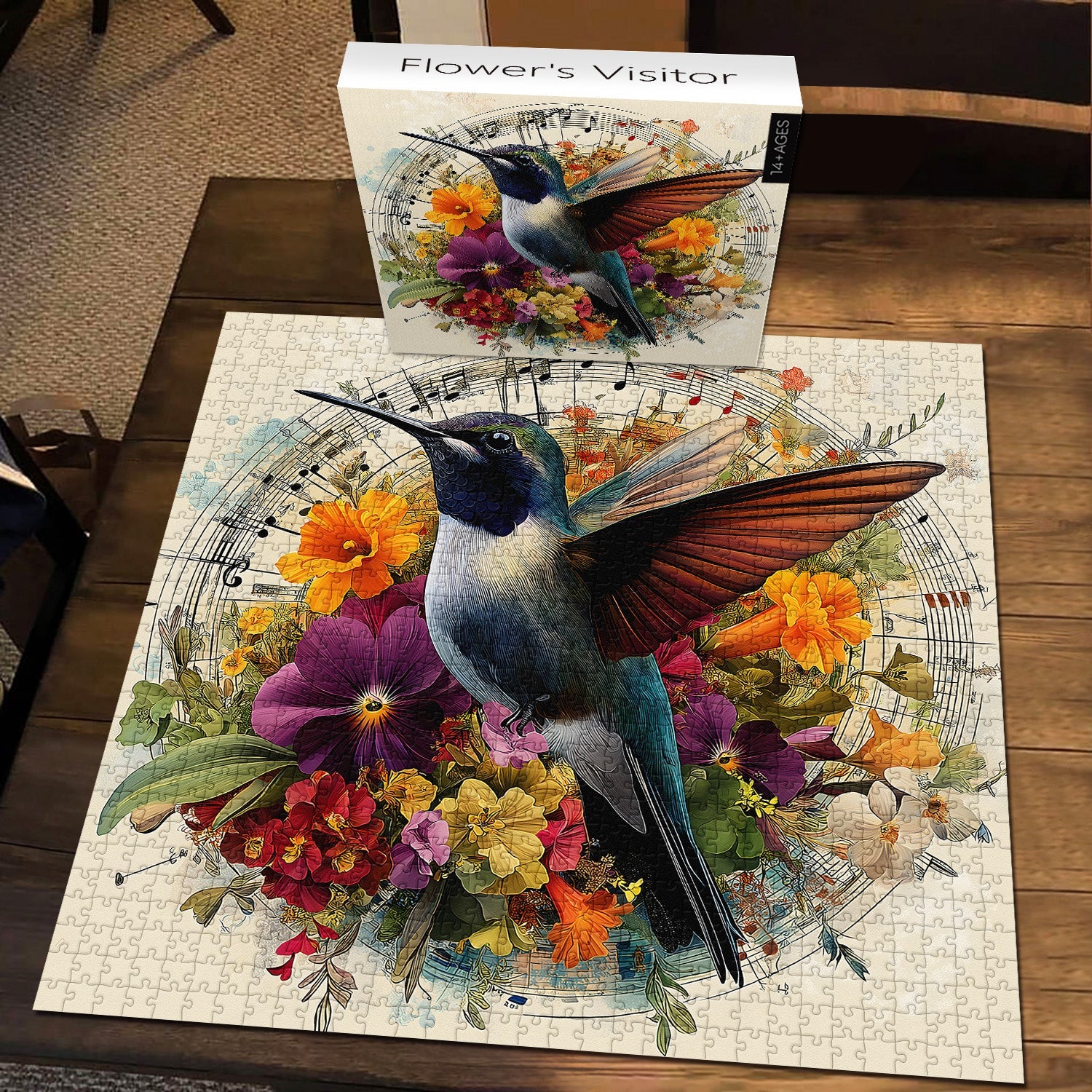 Blumenbesucher-Puzzle 1000 Teile