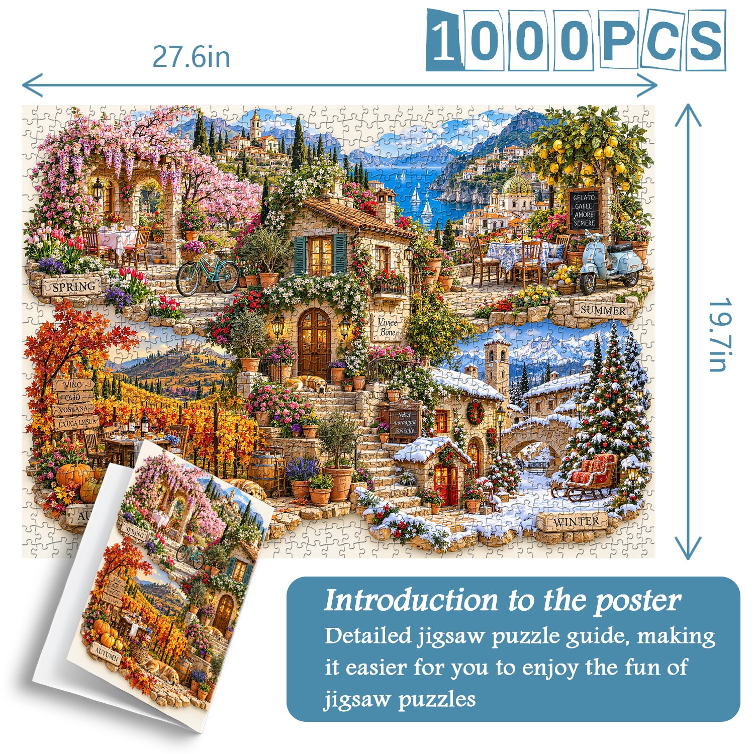 Four Seasons in Italy Jigsaw Puzzle 1000 Pieces