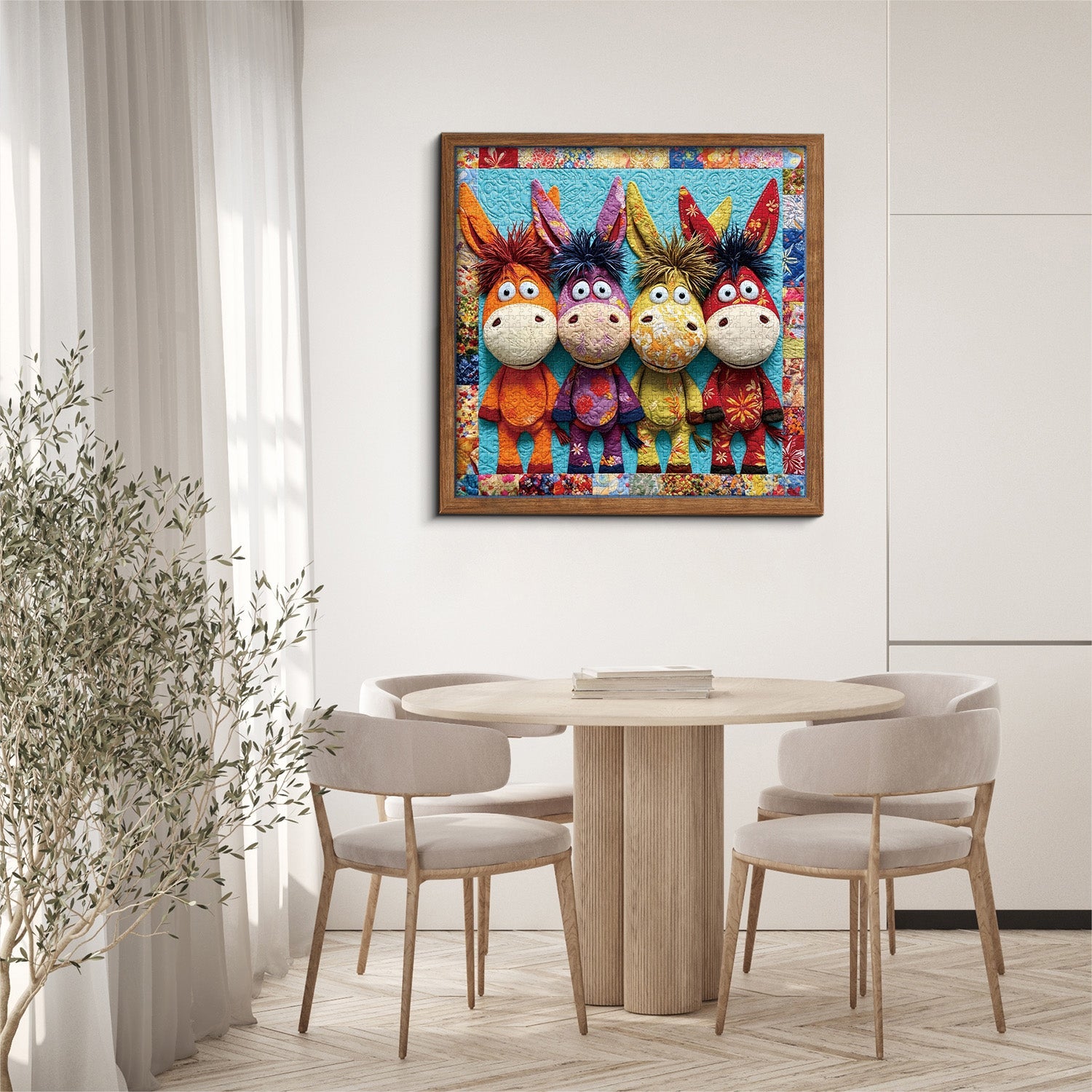 Gesteppte Esel Puzzle 1000 Teile