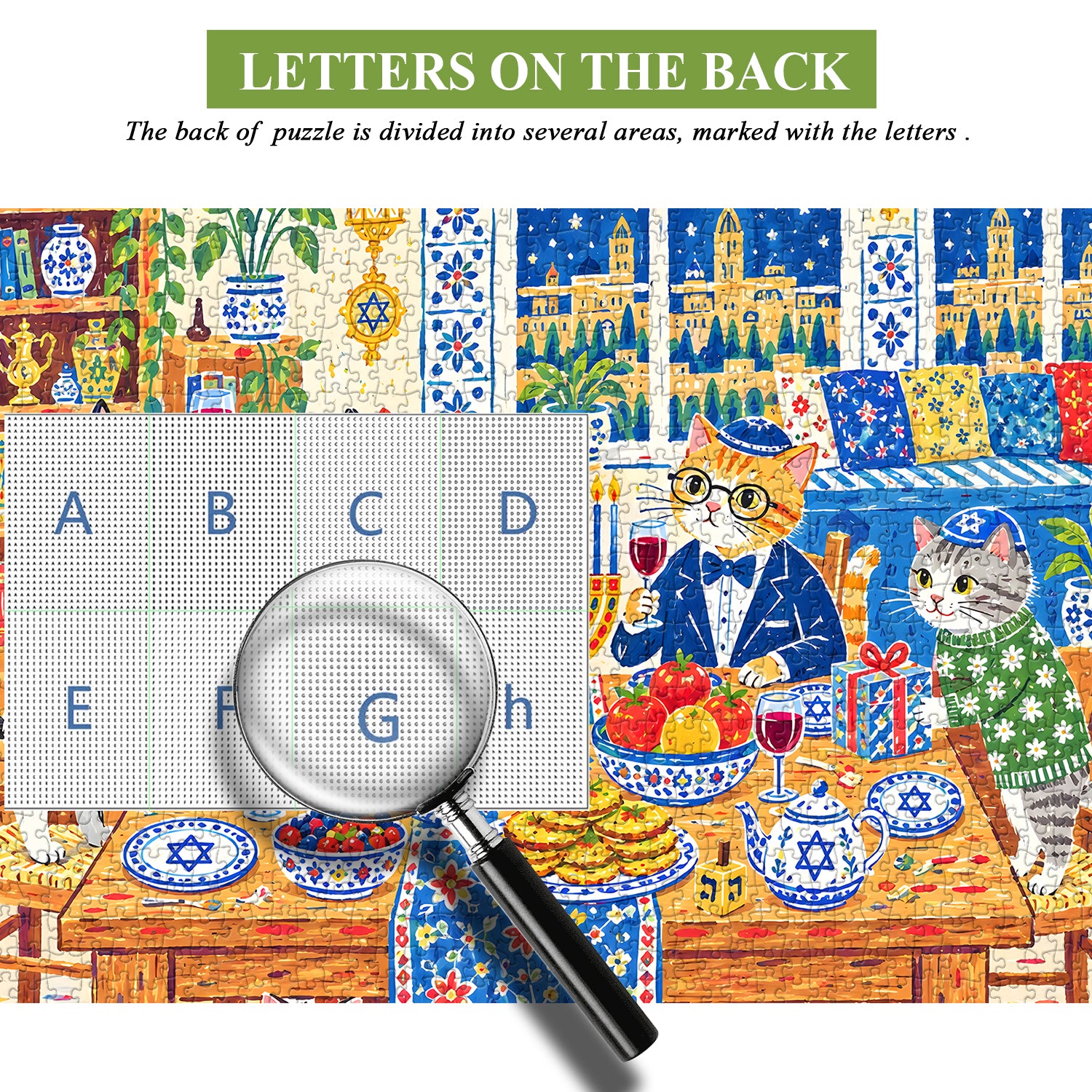 Purrs & Menorah Jigsaw Puzzle 1000 Pieces