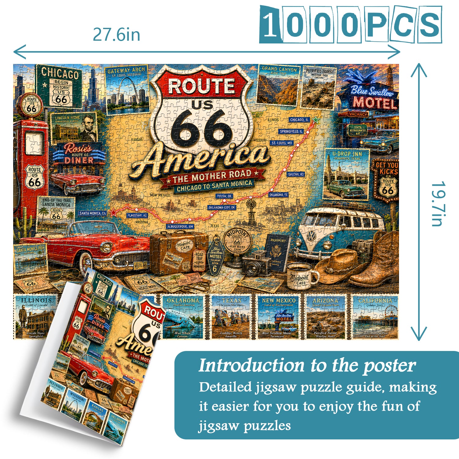 Route 66 Reisepuzzle 1000 Teile