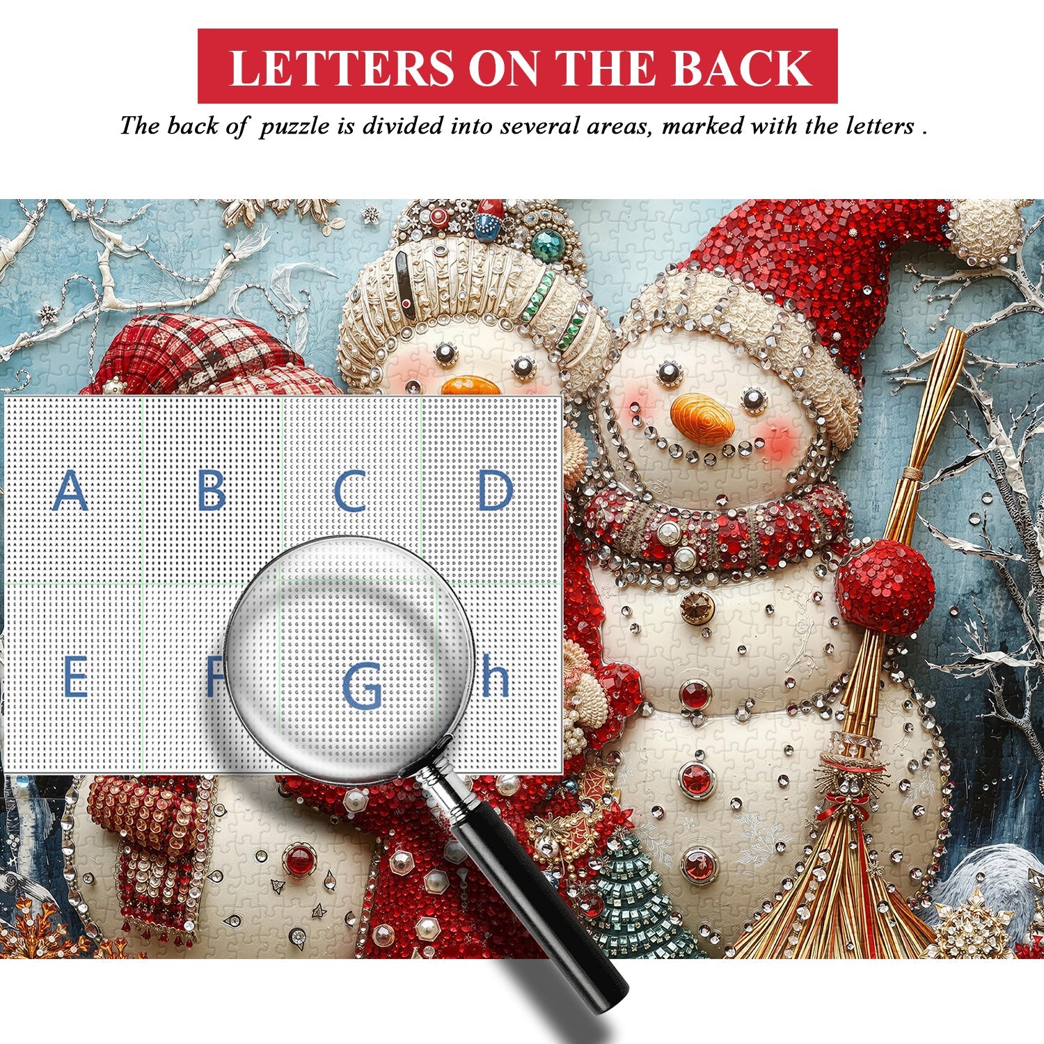 Beaded Snow Family Jigsaw Puzzle 1000 Pieces