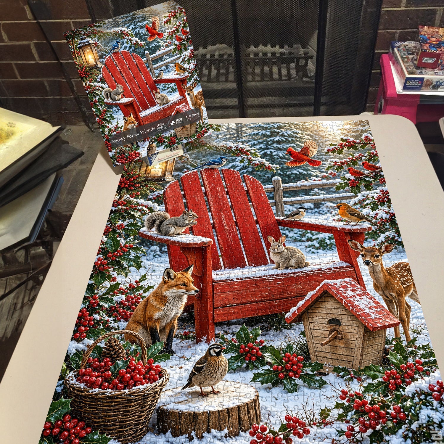 Snowy Forest Friends Jigsaw Puzzle 1000 Pieces