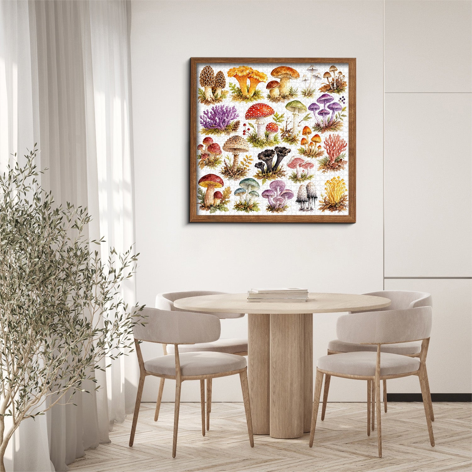Watercolor Mushrooms Jigsaw Puzzle 1000 Pieces