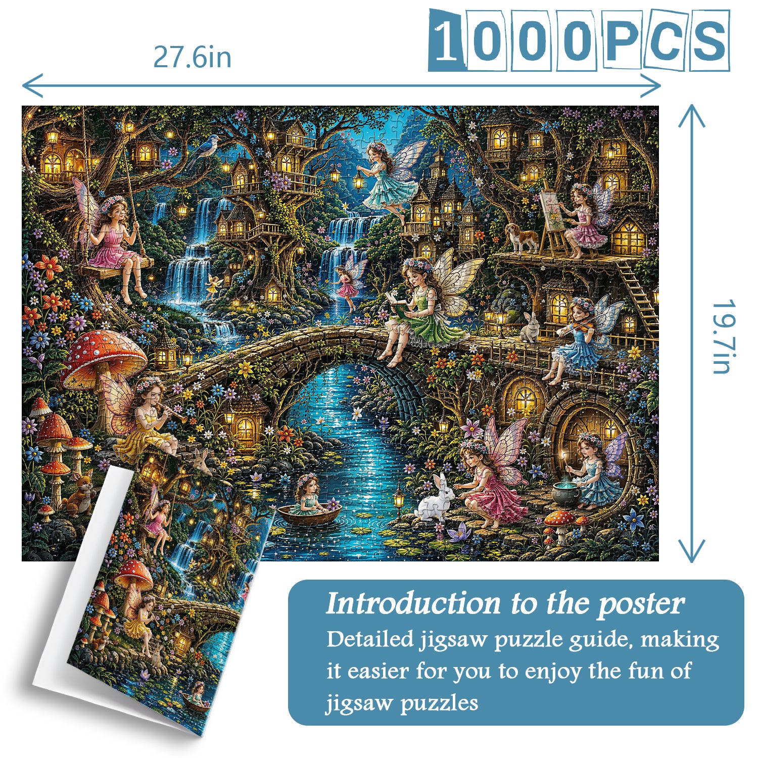 Fairy Village Jigsaw Puzzle 1000 Pieces