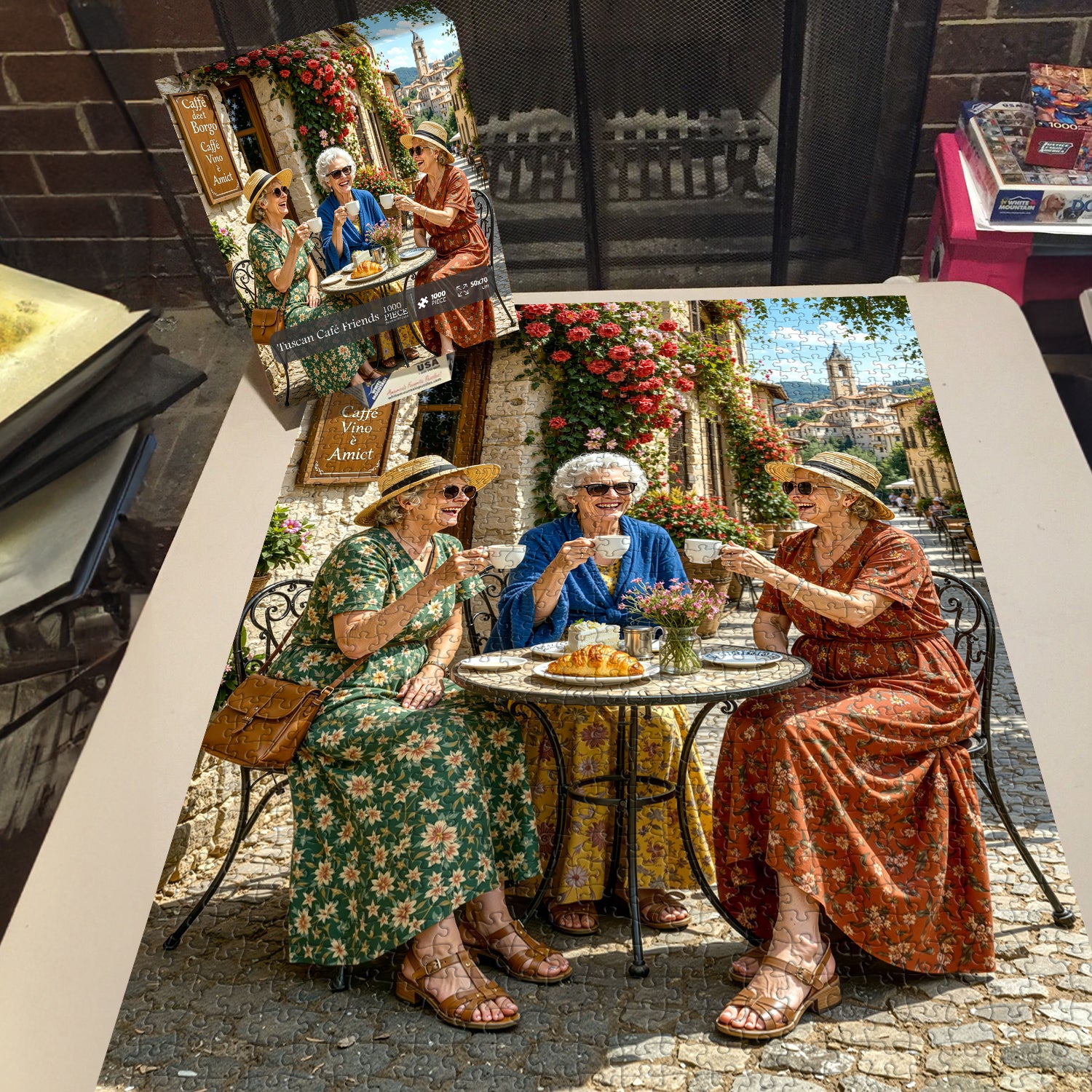 Tuscan Café Friends Jigsaw Puzzle 1000 Pieces