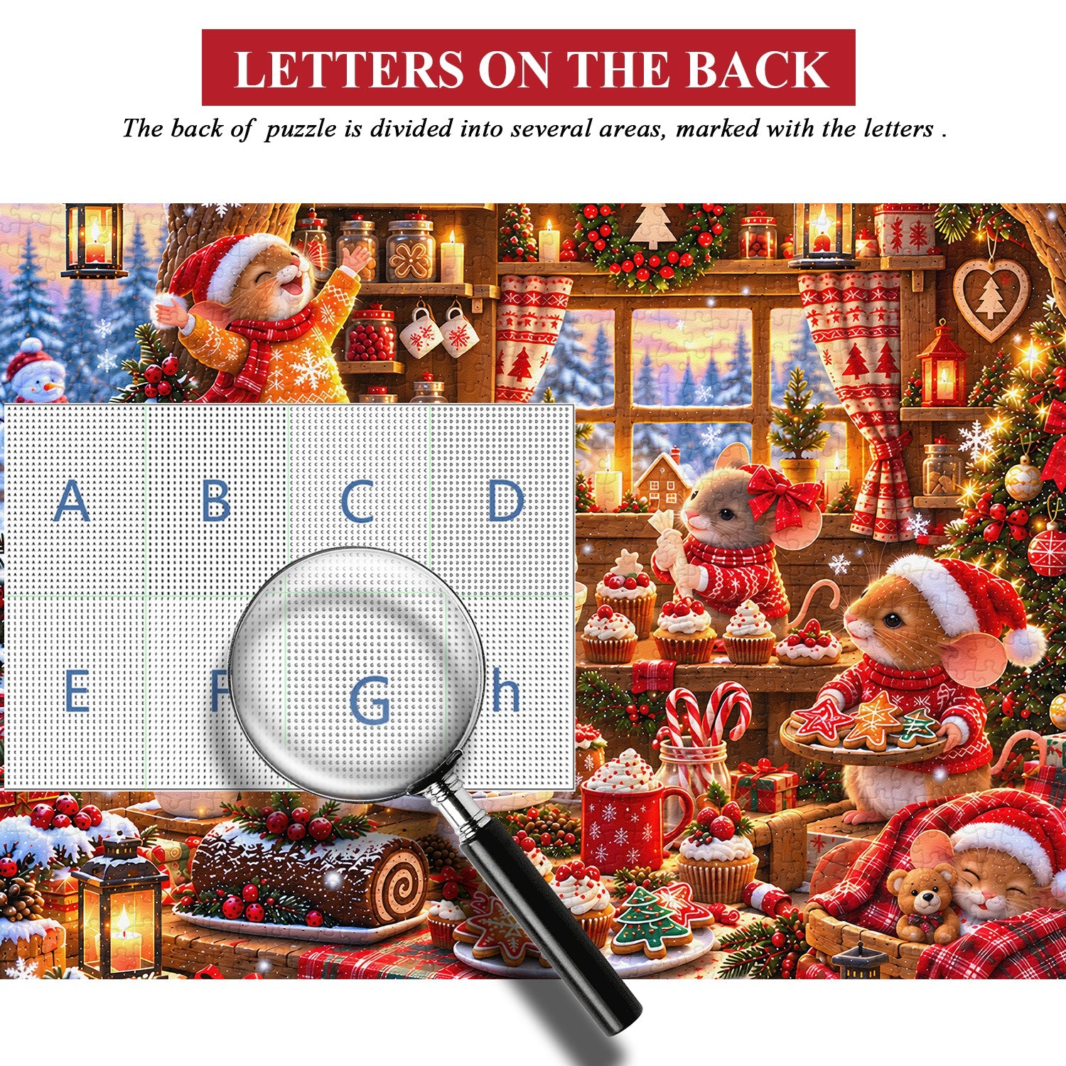 Weihnachtsmaus-Bäckerei-Puzzle, 1000 Teile