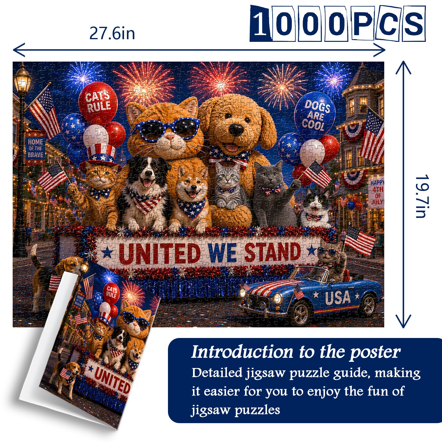 Parade Under Fireworks Jigsaw Puzzle 1000 Pieces