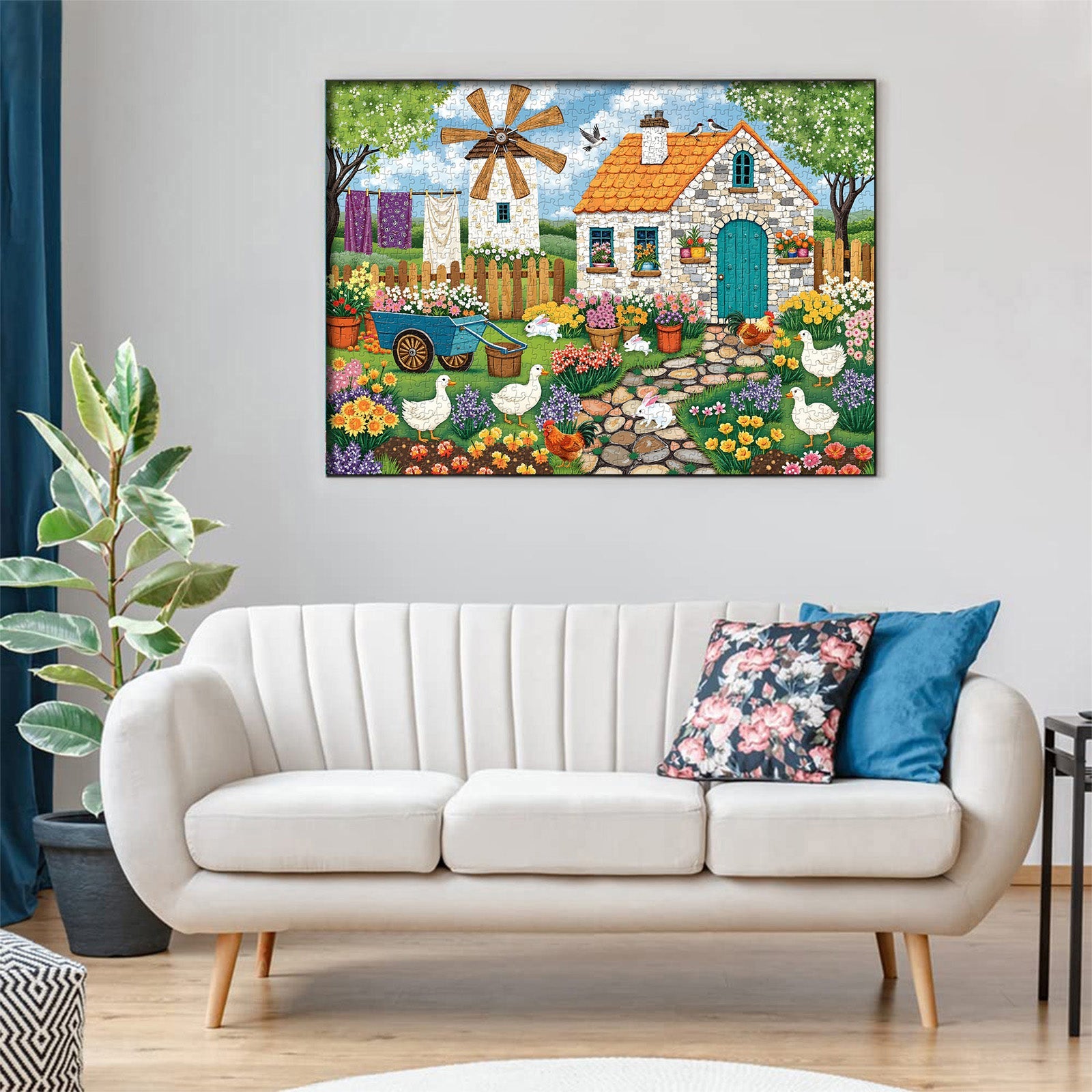 Windmill Pet Courtyard Puzzle 1000 Teile