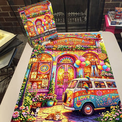 Happy Hippie Hub Jigsaw Puzzle 1000 Pieces