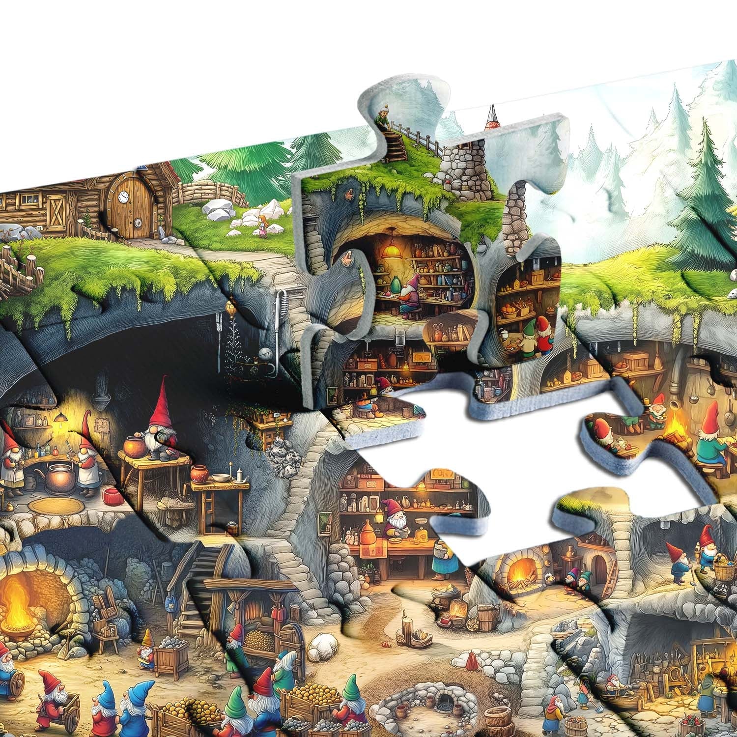 Underground Gnome Village Jigsaw Puzzle 1000 piezas