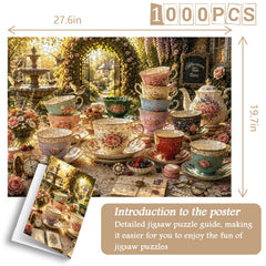 Garden Rose Tea Jigsaw Puzzle 1000 Pieces