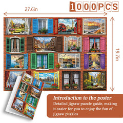 Welt durch Fenster Puzzle 1000 Teile