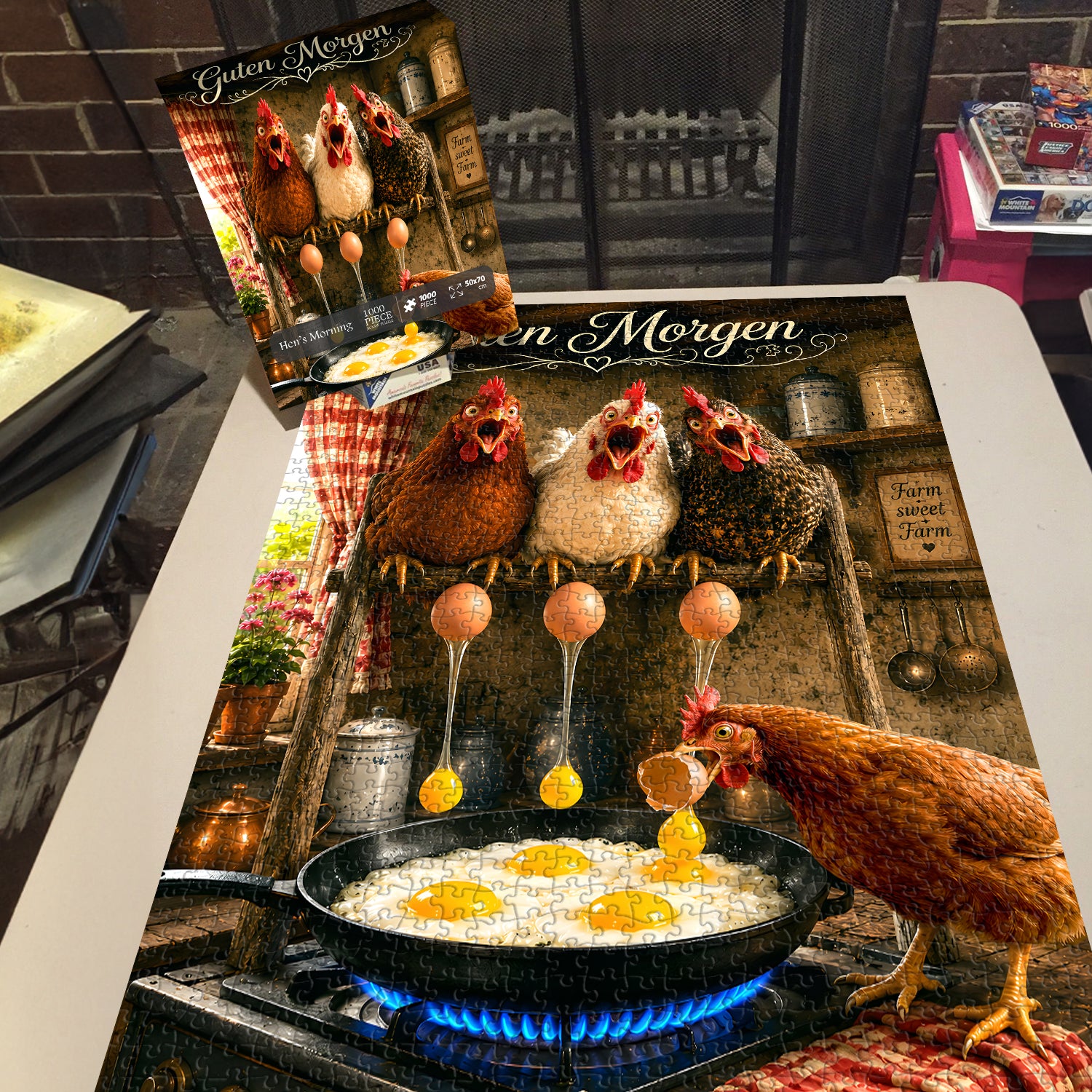 Puzzle Mattina di Gallina 1000 Pezzi