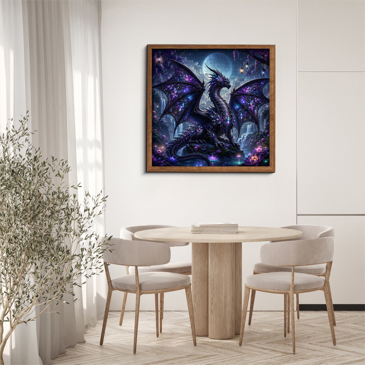 Puzzle Drago Fantasy Viola 1000 Pezzi