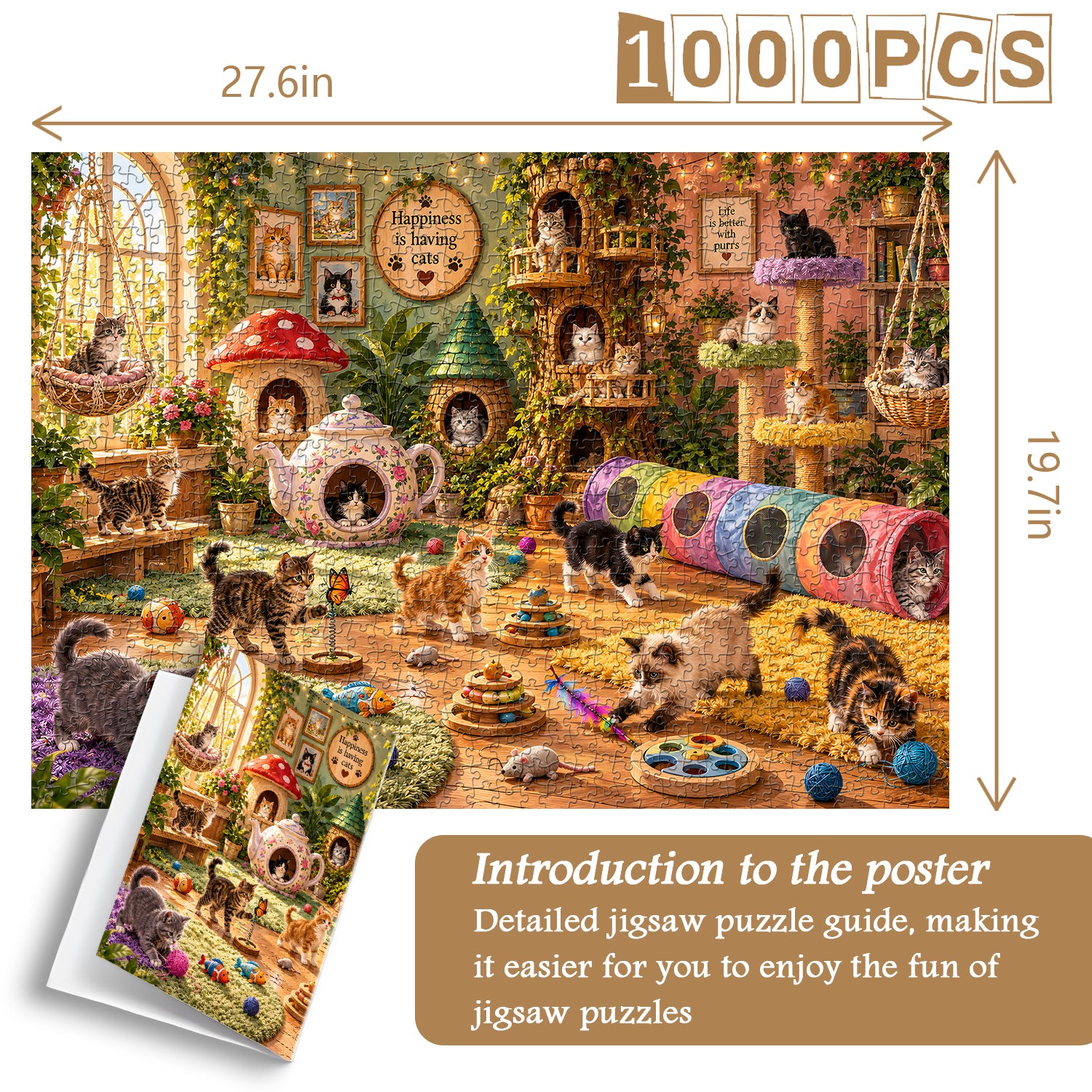 Kitten Playroom Jigsaw Puzzle 1000 Pieces